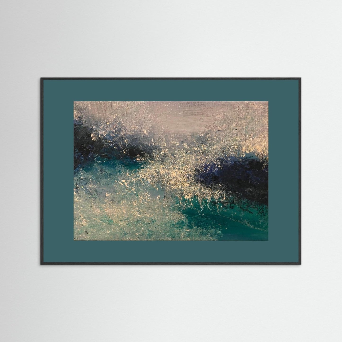 First Kiss of Summer - Original Abstract Contemporary Big Wave Poster Print Mounted/Framed - Art of the Wave