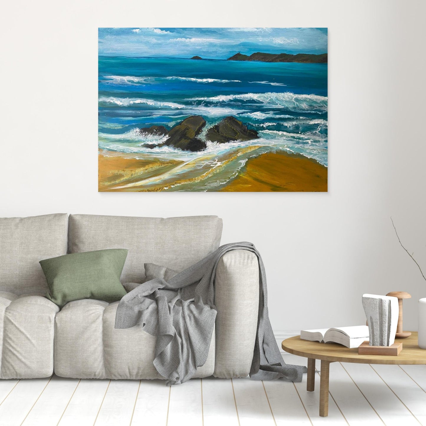 Sennen Beach Original Coastal Art Print - Art of the Wave