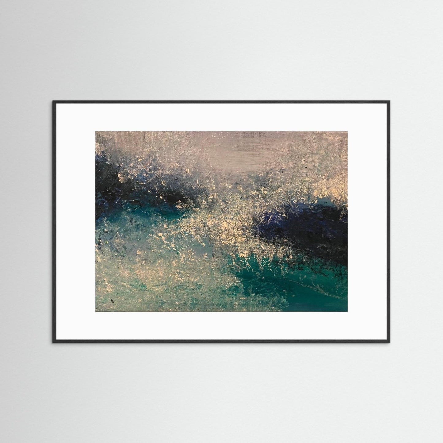 First Kiss of Summer - Original Abstract Contemporary Big Wave Poster Print Mounted/Framed - Art of the Wave