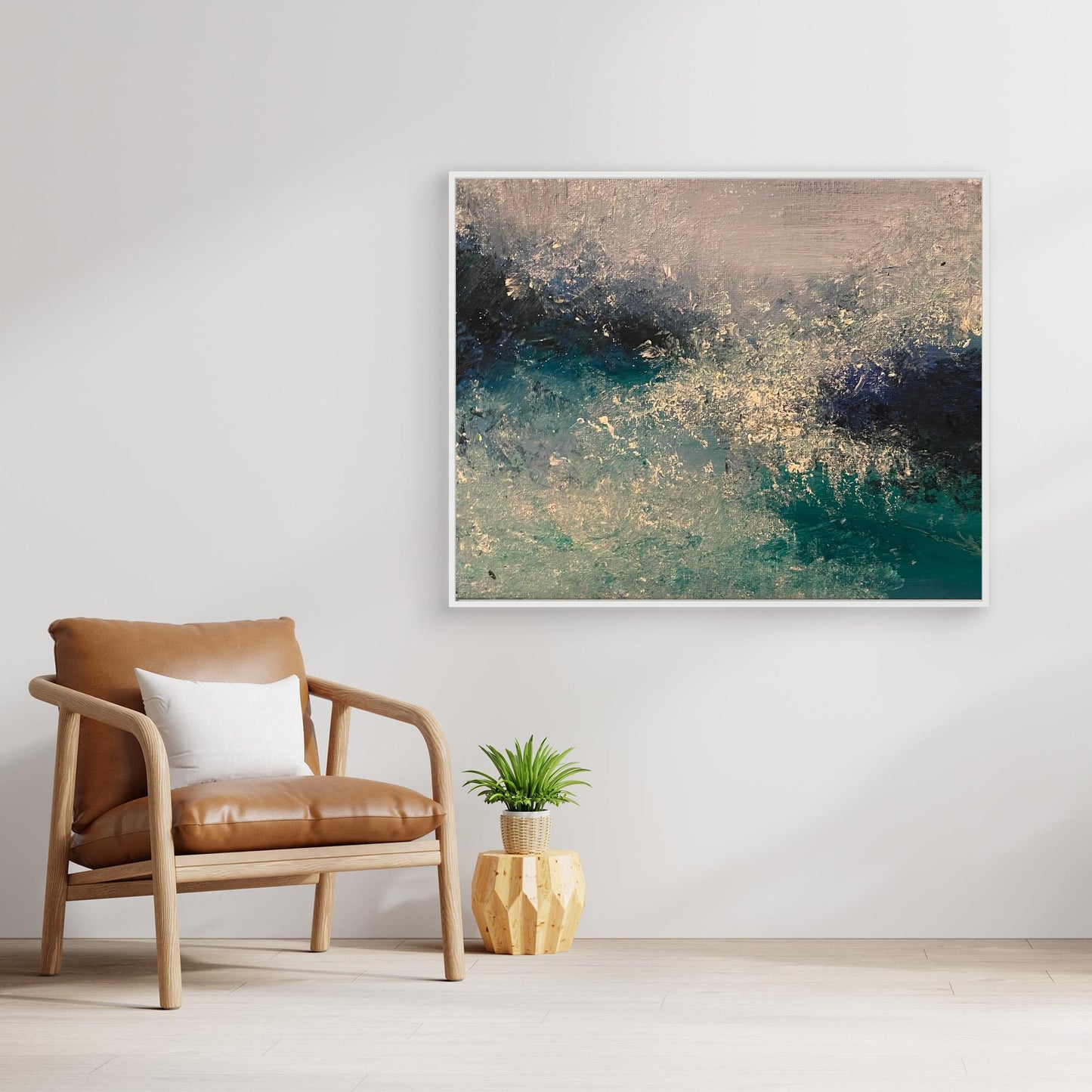 First Kiss of Summer - Original Abstract Contemporary Big Wave Art Print on Canvas - Art of the Wave