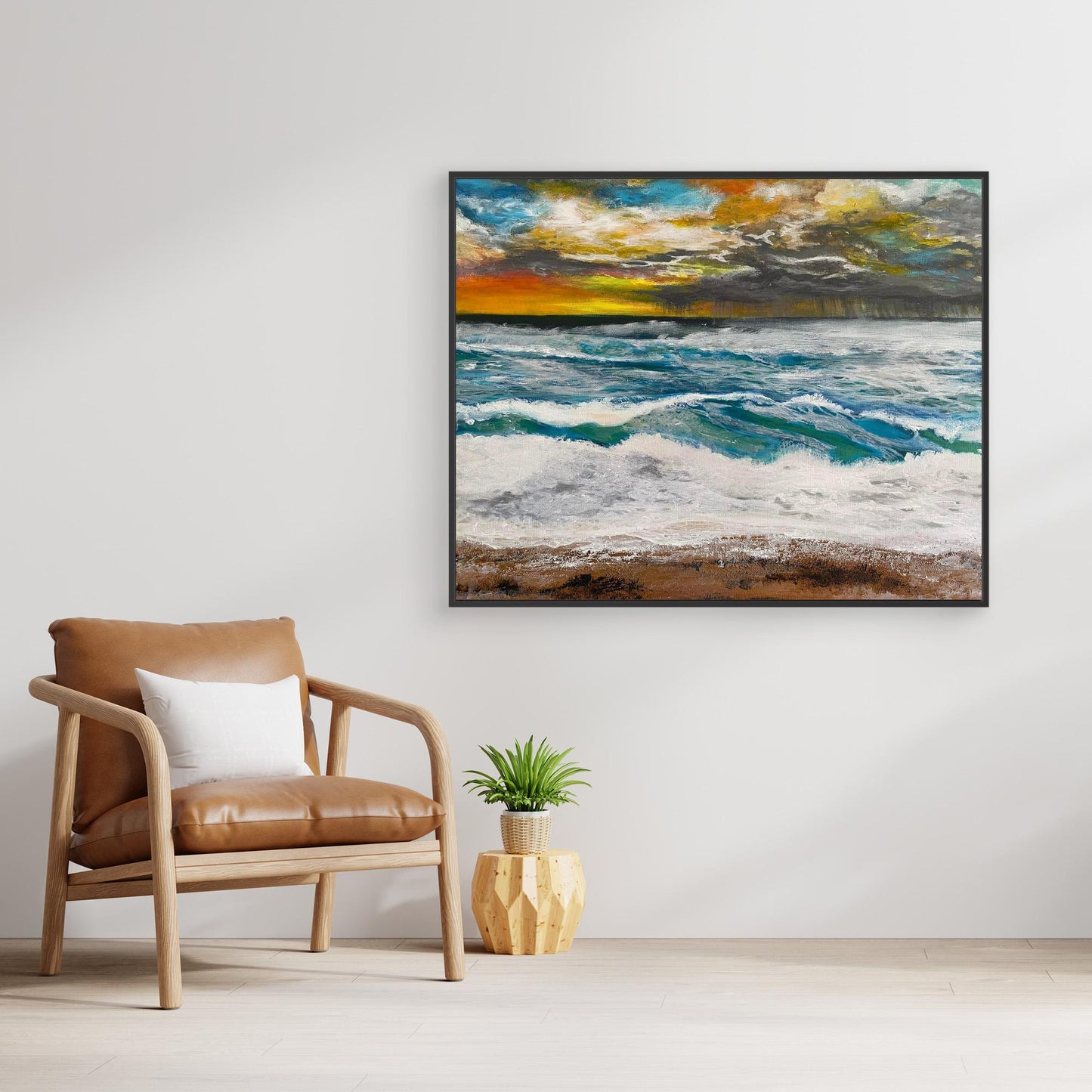 Waiting for the Storm to Pass - Seascape Print on Canvas - Art of the Wave