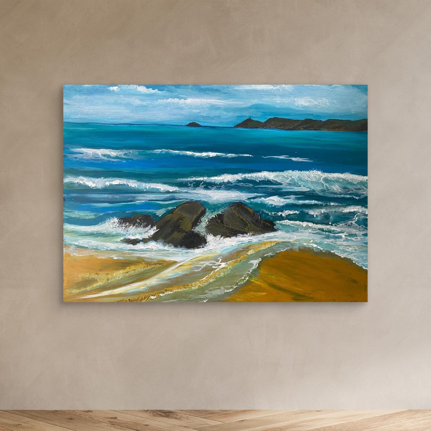 Sennen Beach Original Coastal Art Print - Art of the Wave