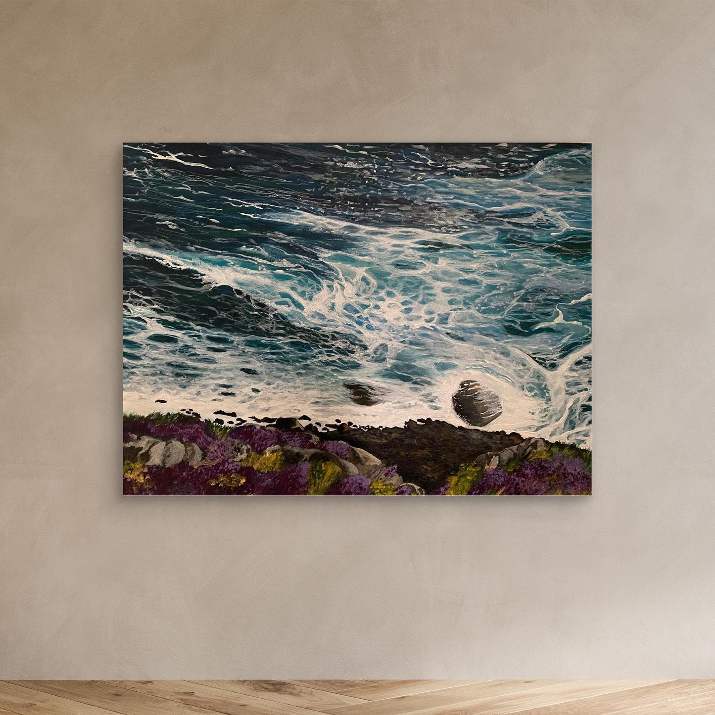 Seal Cove near Hells Mouth, North Coast Cornwall - Fine Art Seascape Print on Canvas - Art of the Wave