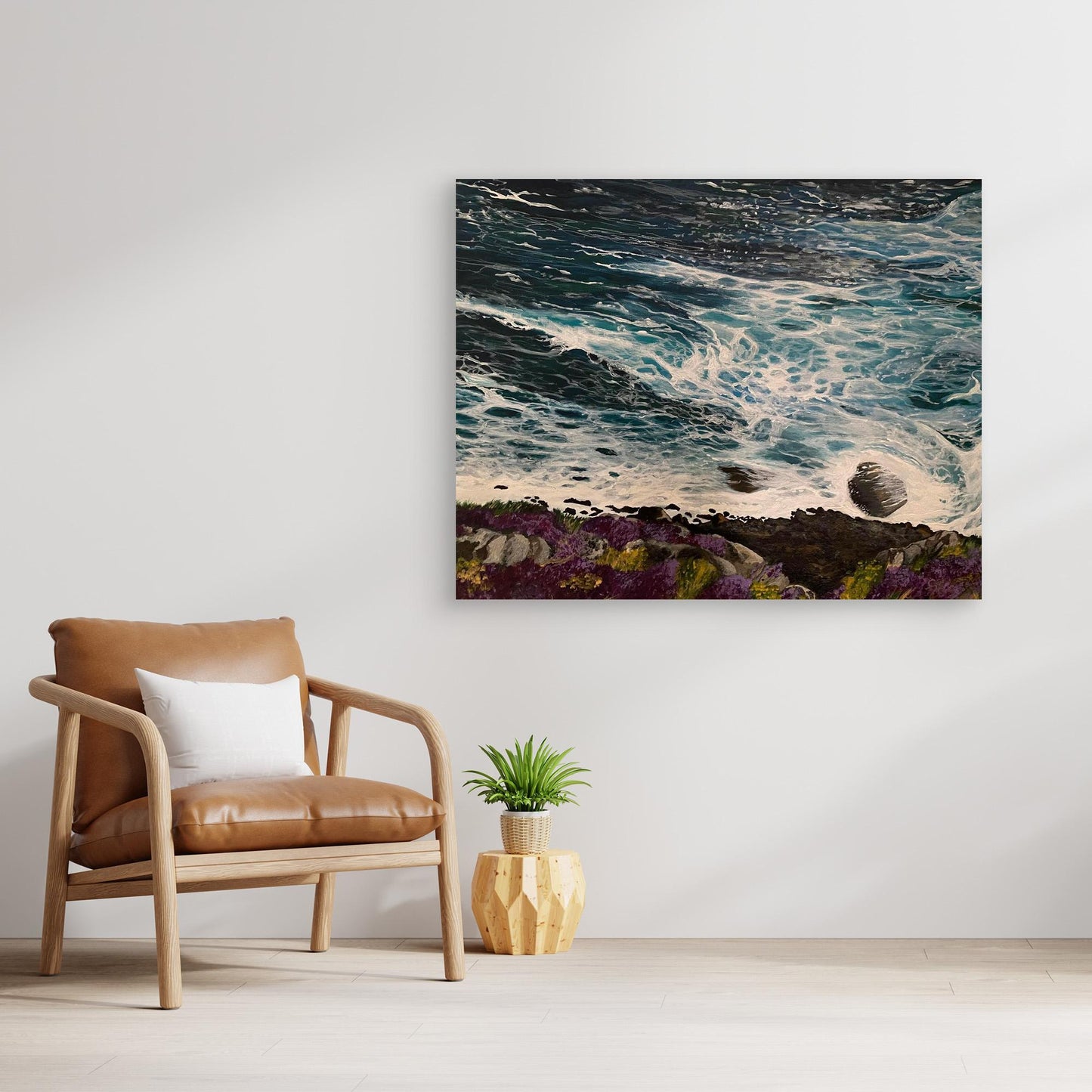 Seal Cove near Hells Mouth, North Coast Cornwall - Fine Art Seascape Print on Canvas - Art of the Wave