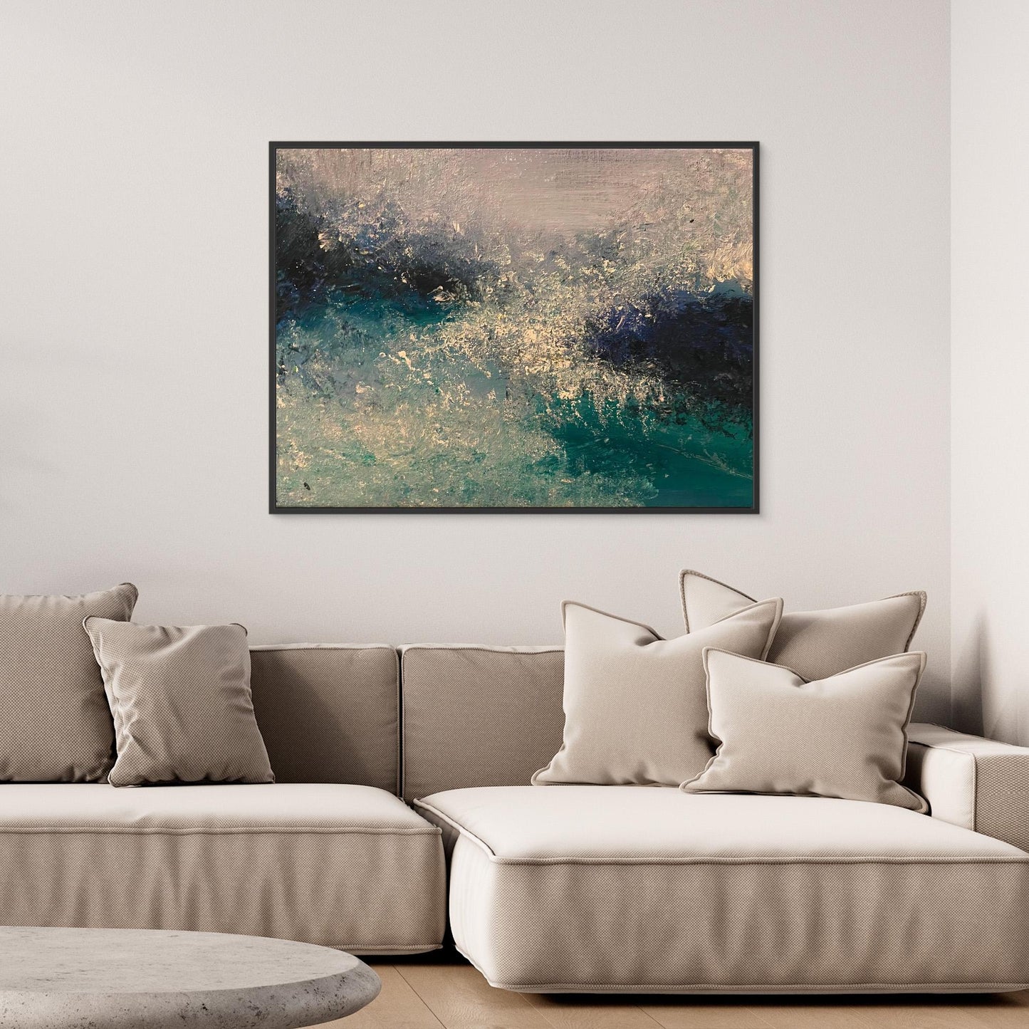 First Kiss of Summer - Original Abstract Contemporary Big Wave Art Print on Canvas - Art of the Wave
