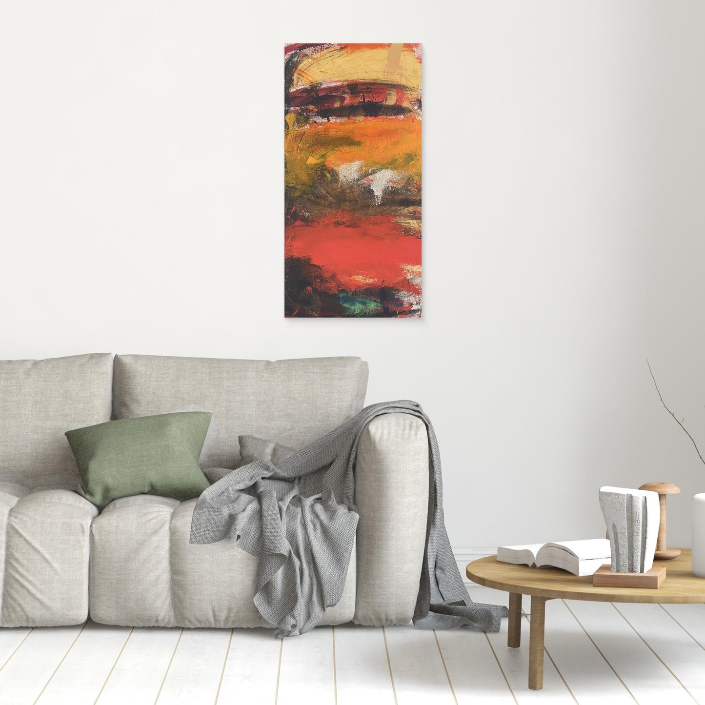 Bohemian Ember Tide - Abstract Sunset Seascape Canvas Print - Art of the Wave