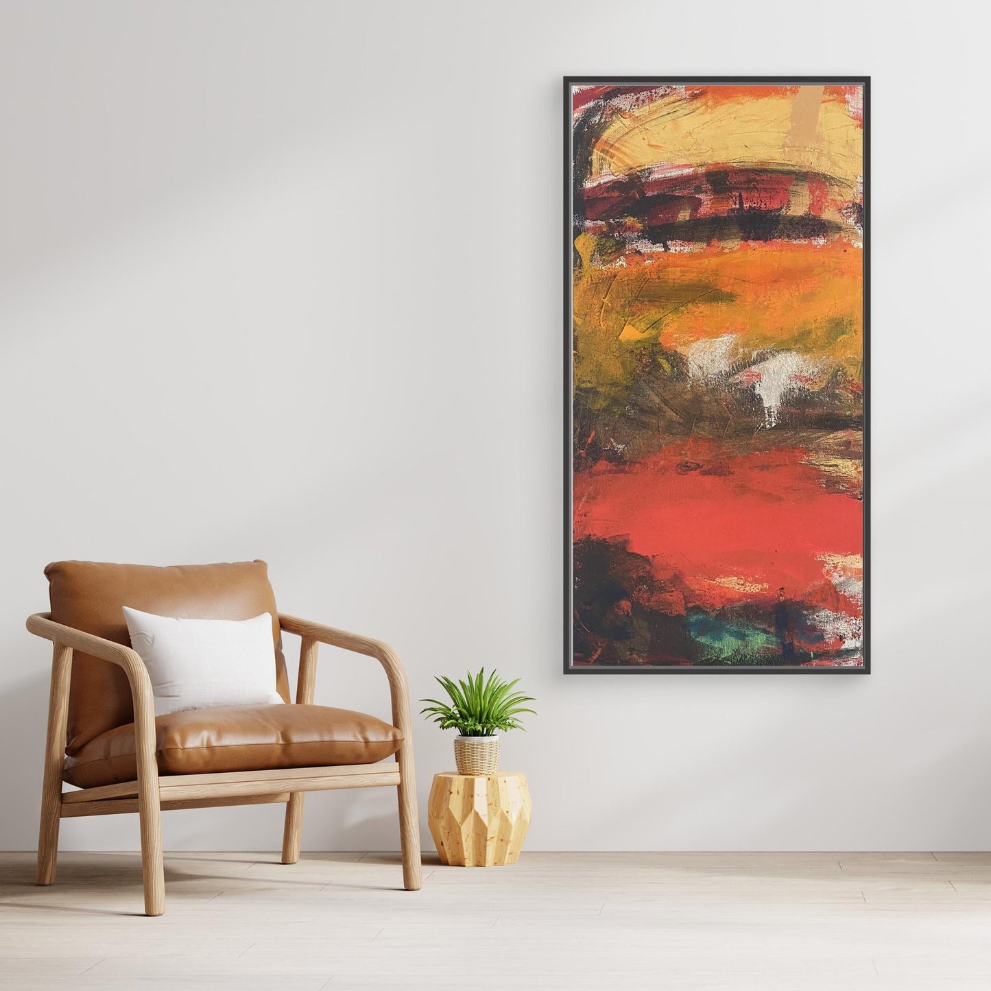 Bohemian Ember Tide - Abstract Sunset Seascape Canvas Print - Art of the Wave