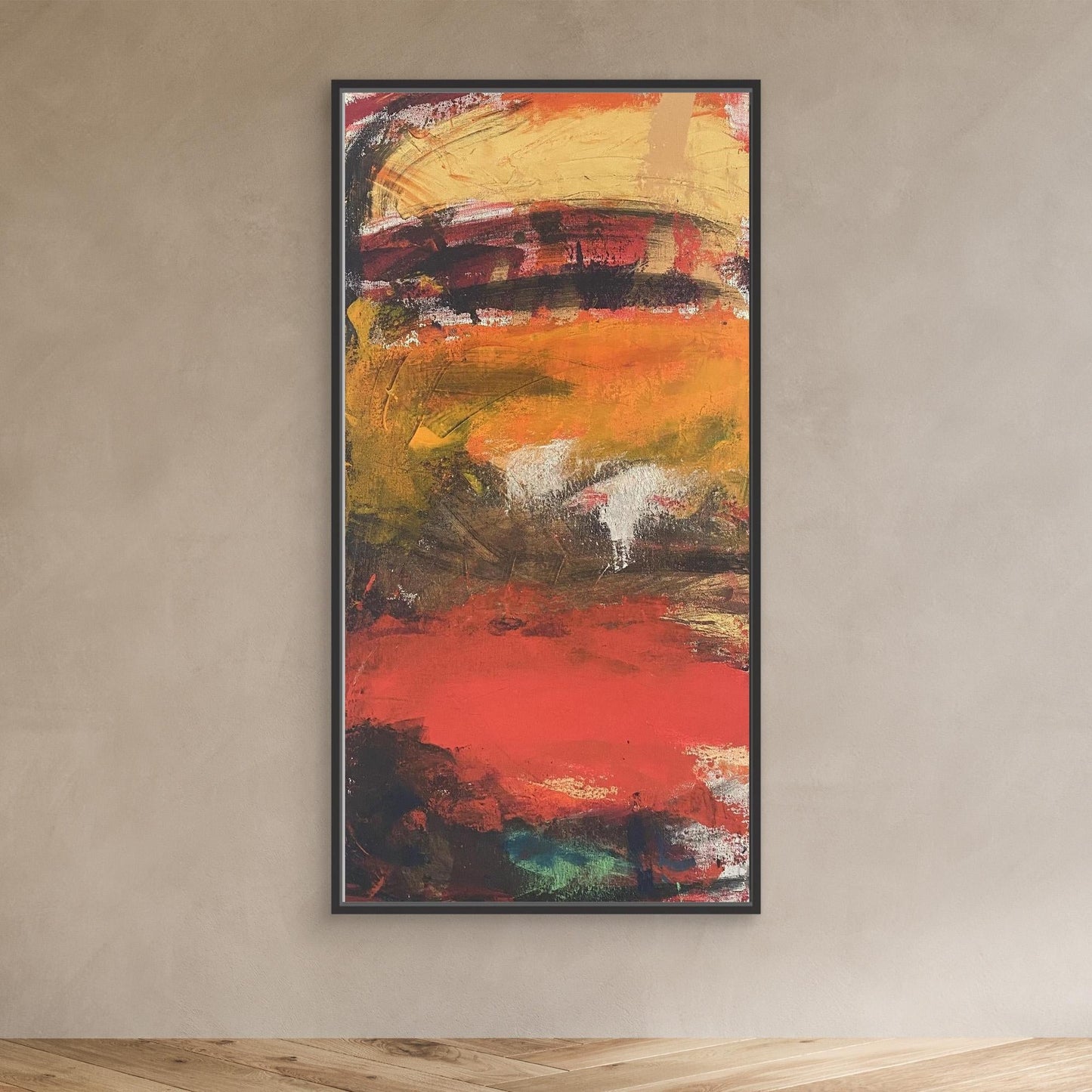 Bohemian Ember Tide - Abstract Sunset Seascape Canvas Print - Art of the Wave