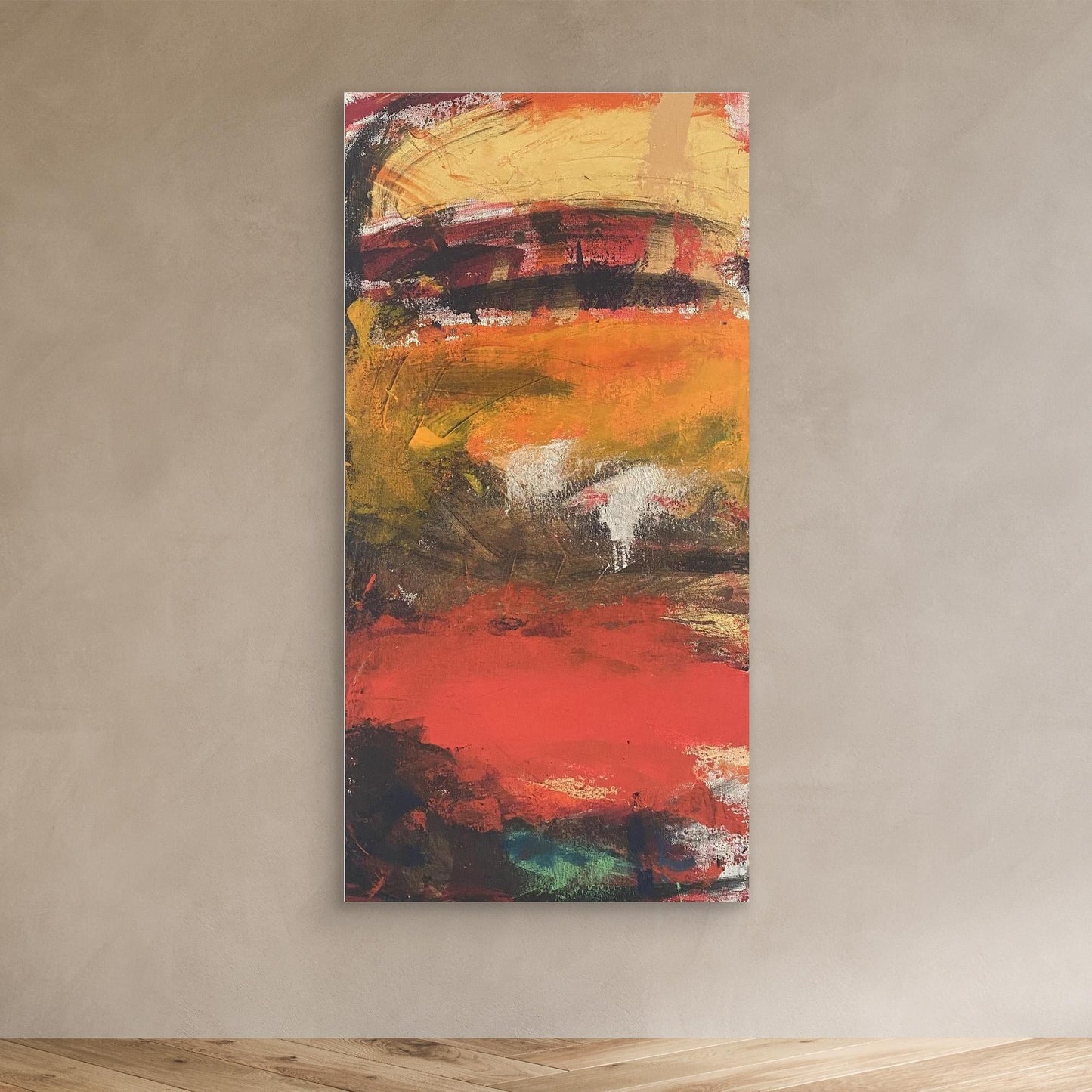 Bohemian Ember Tide - Abstract Sunset Seascape Canvas Print - Art of the Wave