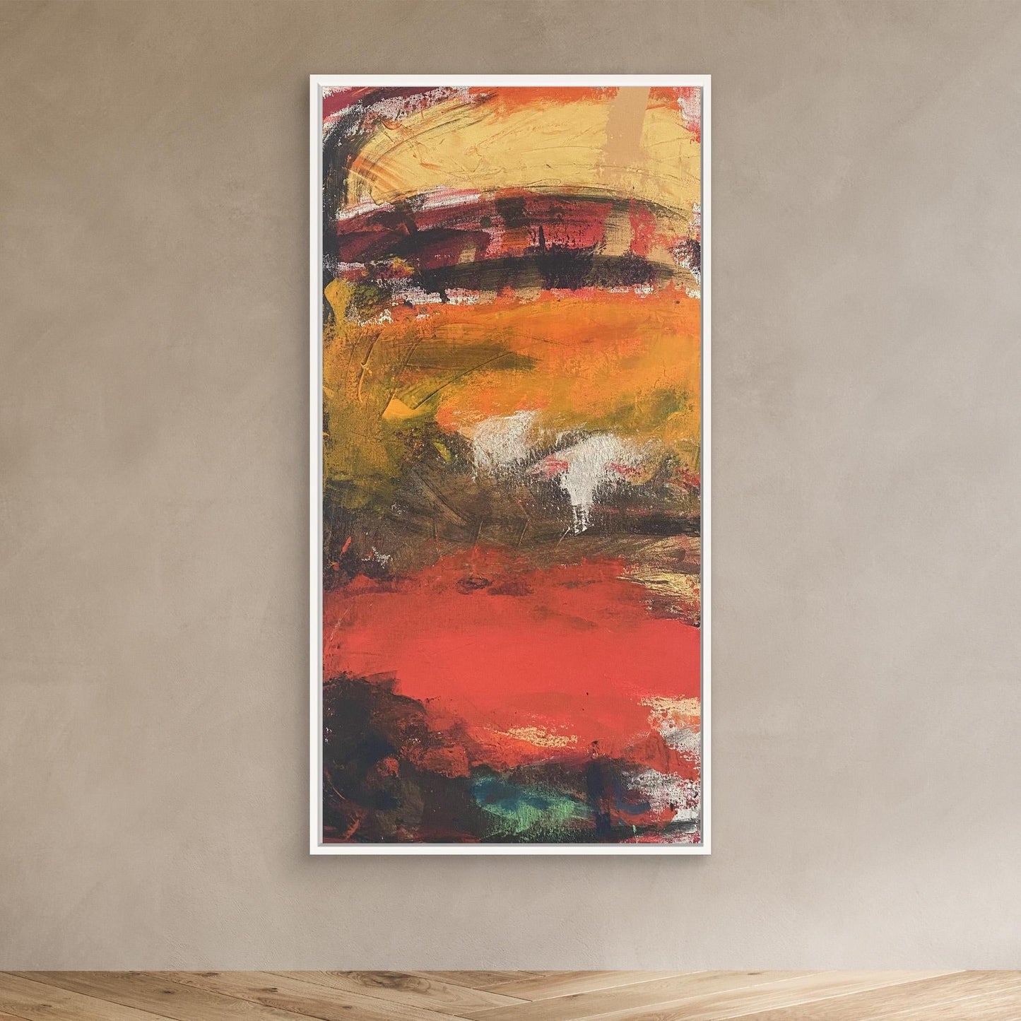 Bohemian Ember Tide - Abstract Sunset Seascape Canvas Print - Art of the Wave