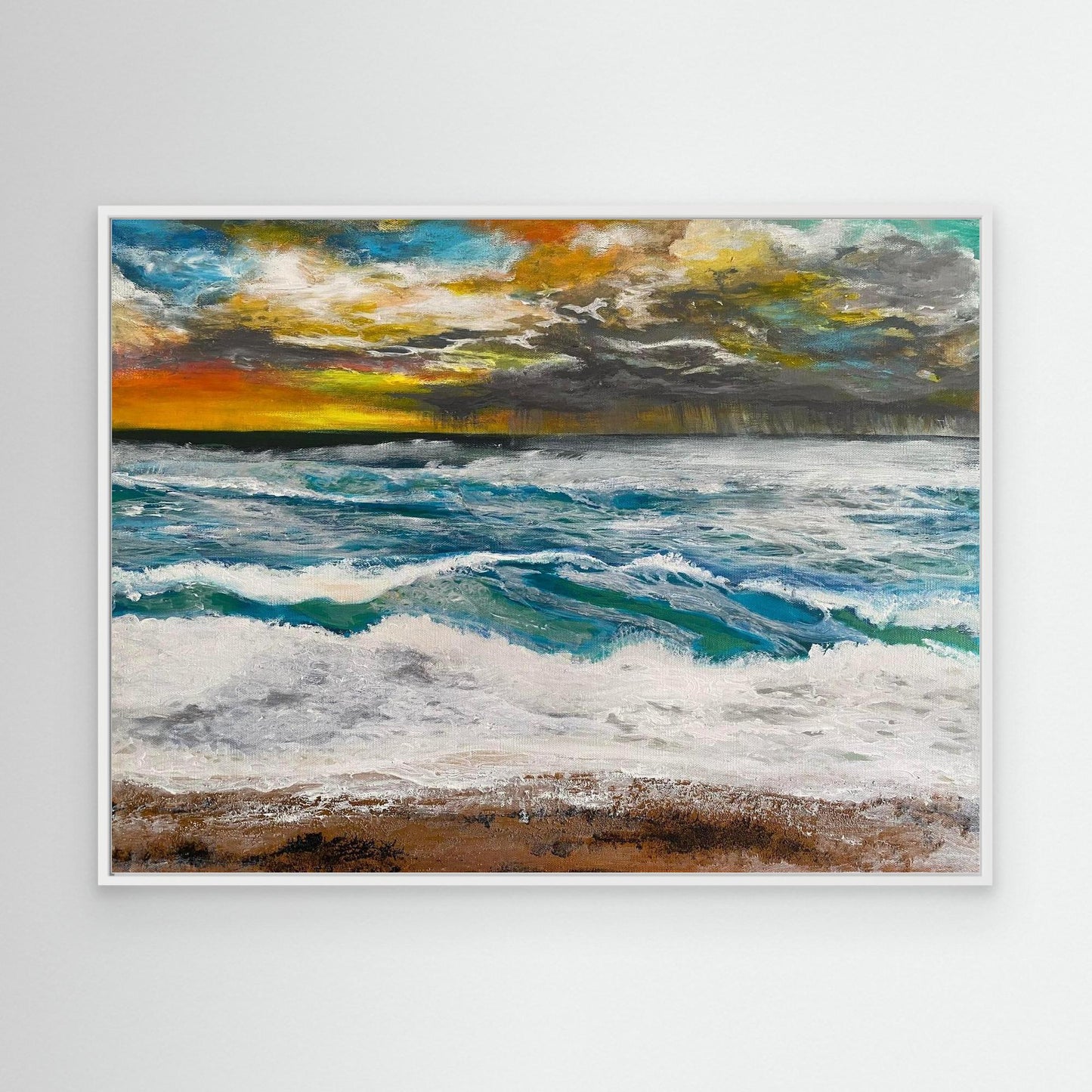 Waiting for the Storm to Pass - Seascape Print on Canvas - Art of the Wave