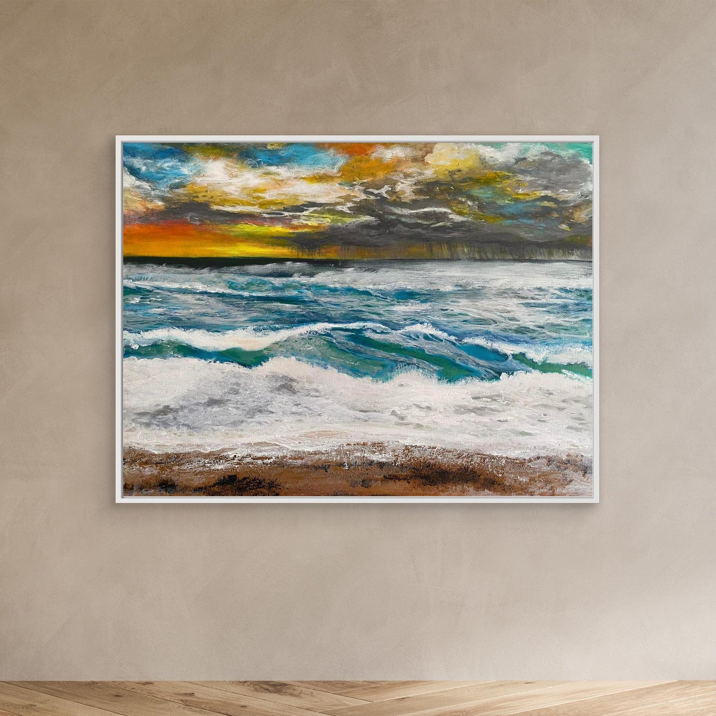 Waiting for the Storm to Pass - Seascape Print on Canvas - Art of the Wave