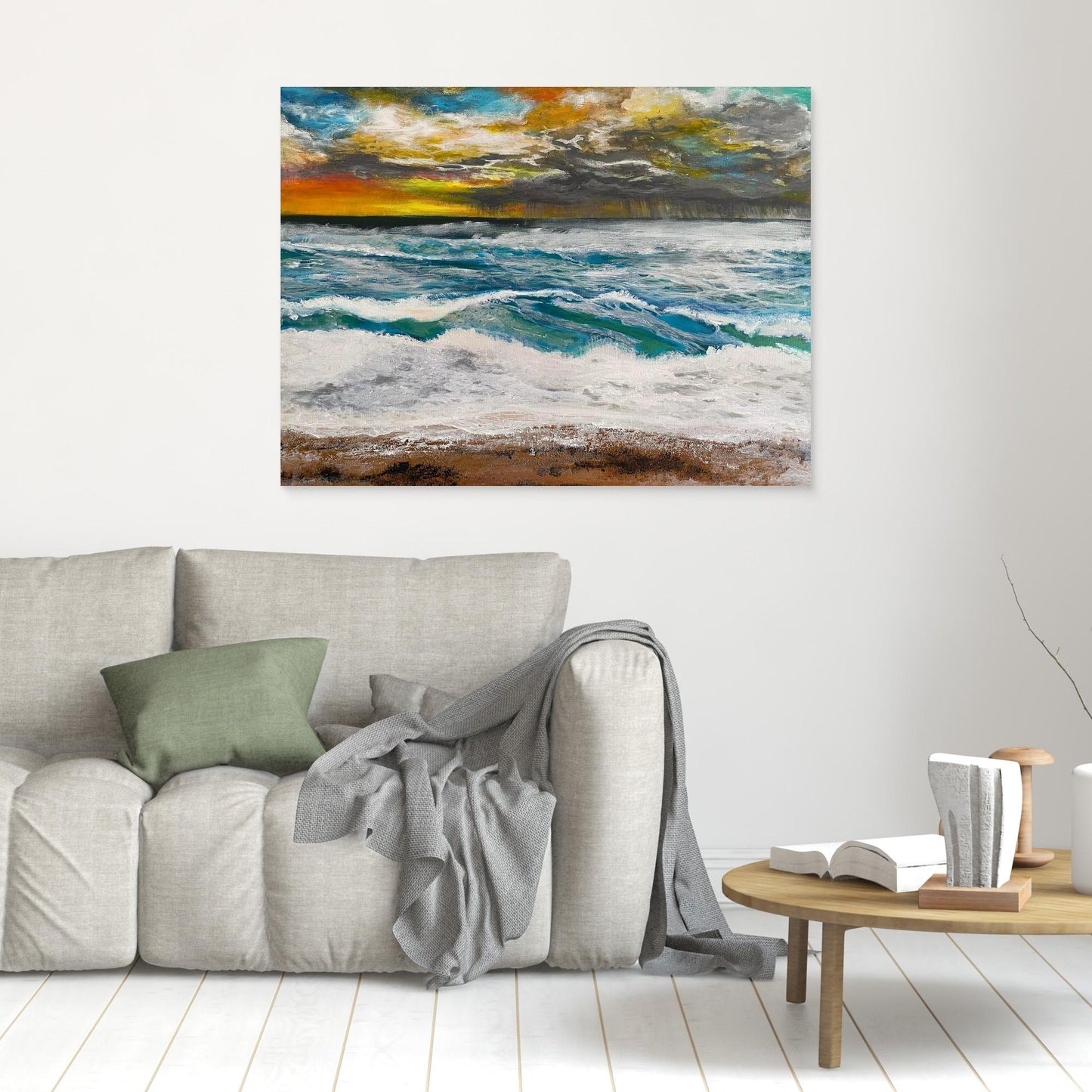 Waiting for the Storm to Pass - Seascape Print on Canvas - Art of the Wave
