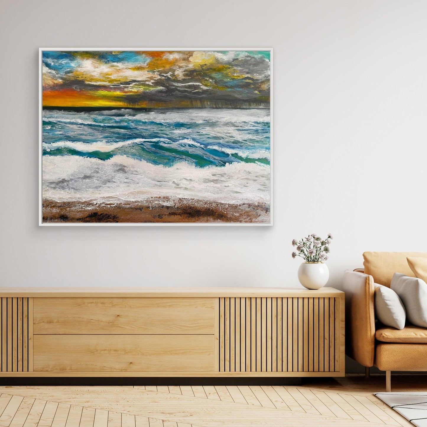 Waiting for the Storm to Pass - Seascape Print on Canvas - Art of the Wave