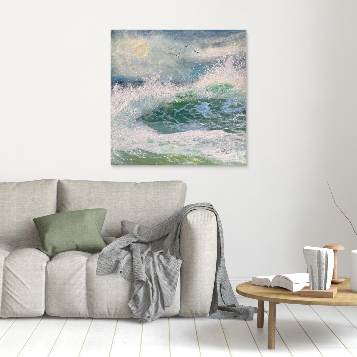Original Seascape Breaking Wave Painting Canvas Print - 'Last Summer' - Art of the Wave