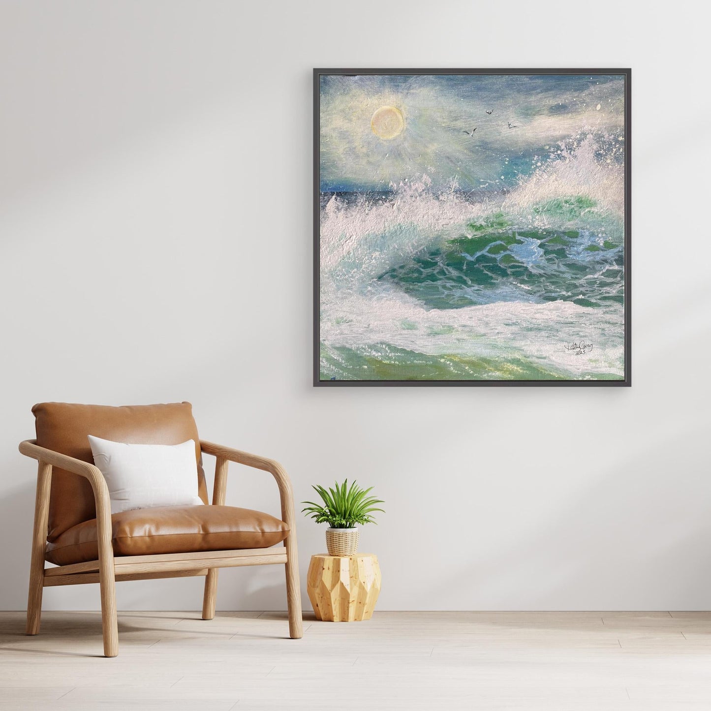 Original Seascape Breaking Wave Painting Canvas Print - 'Last Summer' - Art of the Wave