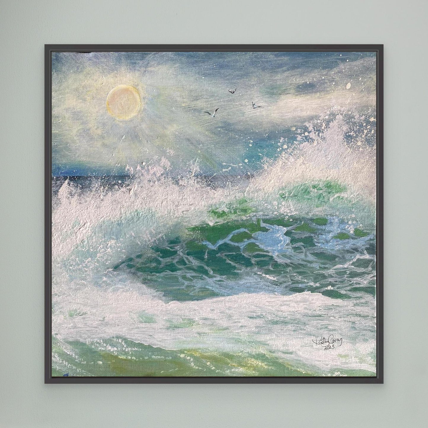 Original Seascape Breaking Wave Painting Canvas Print - 'Last Summer' - Art of the Wave