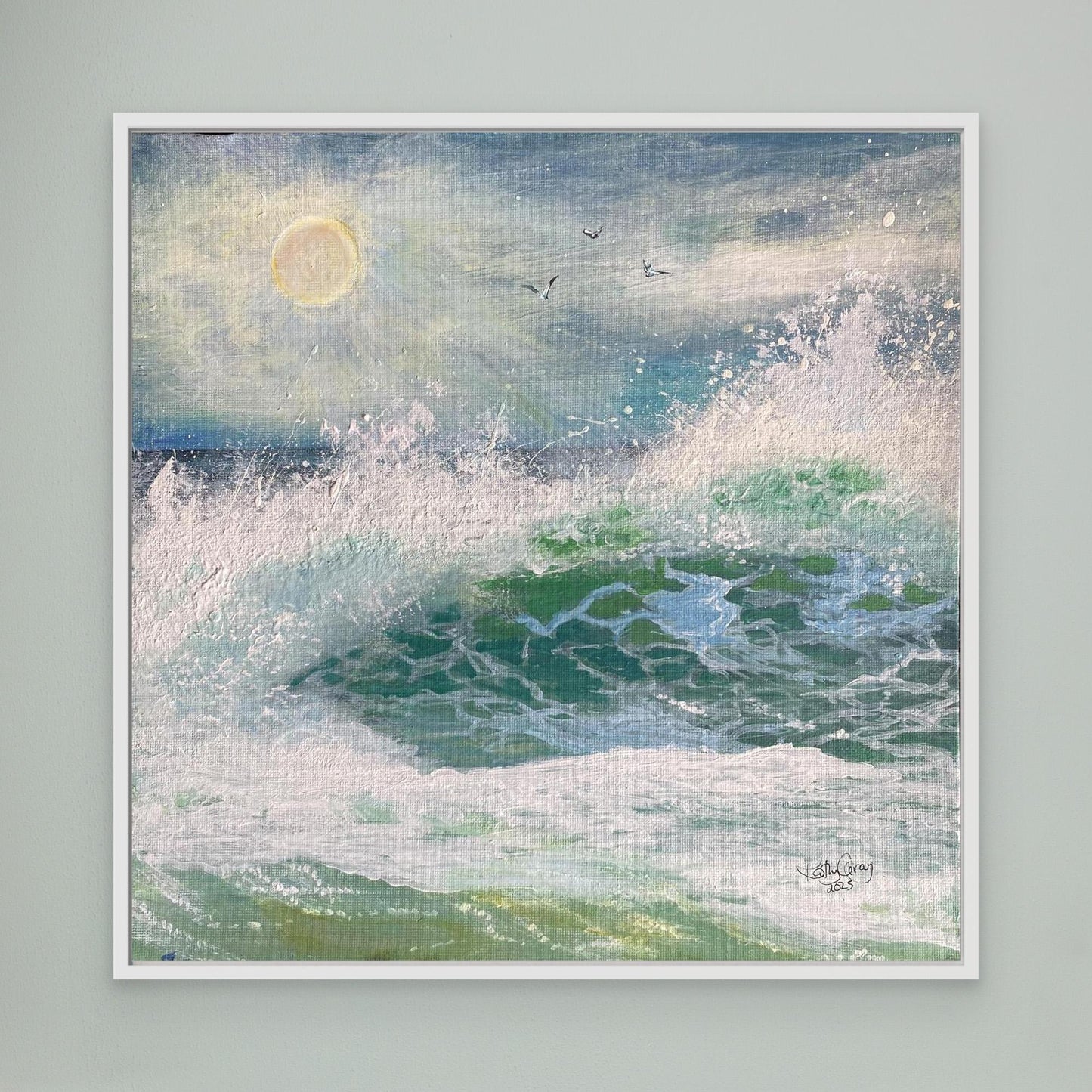 Original Seascape Breaking Wave Painting Canvas Print - 'Last Summer' - Art of the Wave