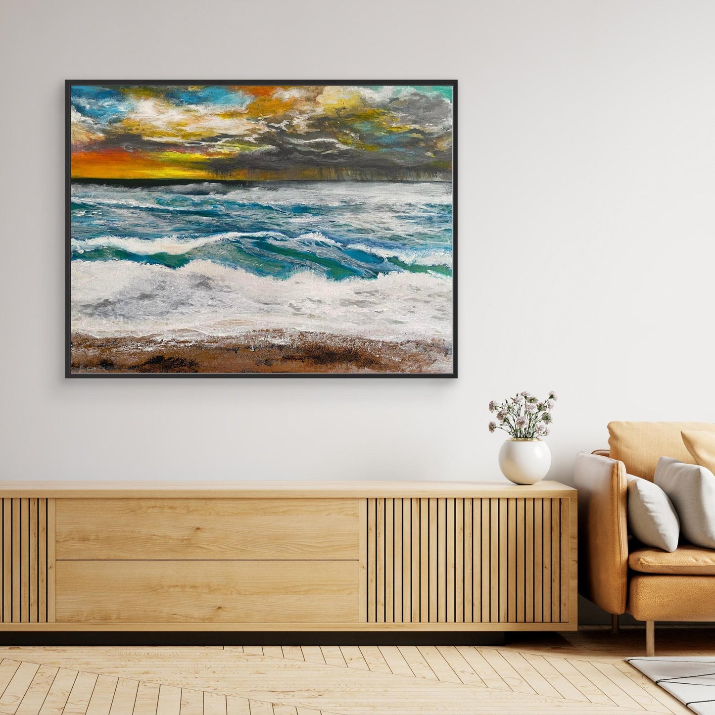 Waiting for the Storm to Pass - Seascape Print on Canvas - Art of the Wave