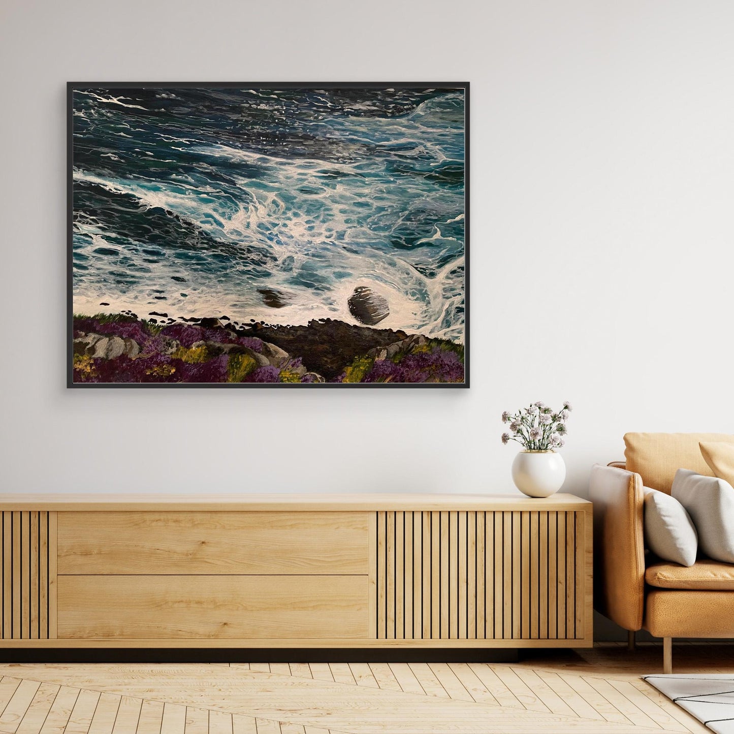 Seal Cove near Hells Mouth, North Coast Cornwall - Fine Art Seascape Print on Canvas - Art of the Wave