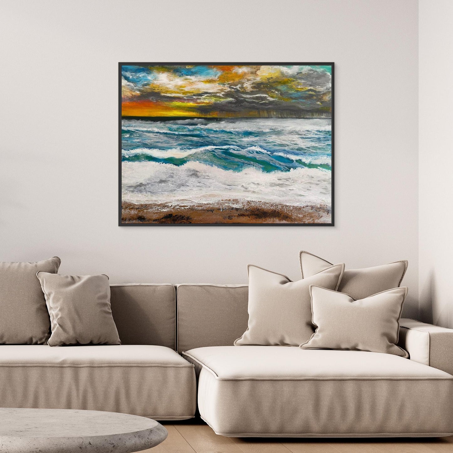 Waiting for the Storm to Pass - Seascape Print on Canvas - Art of the Wave
