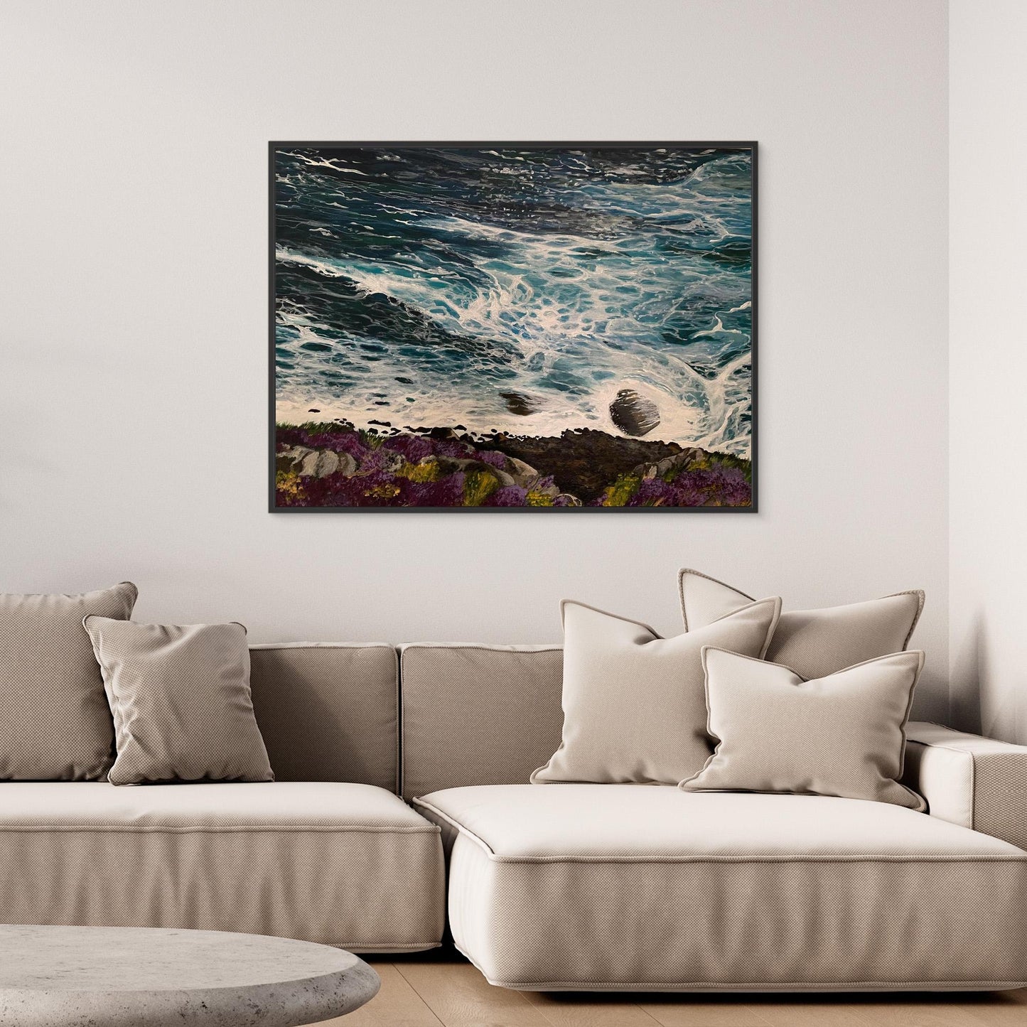 Seal Cove near Hells Mouth, North Coast Cornwall - Fine Art Seascape Print on Canvas - Art of the Wave