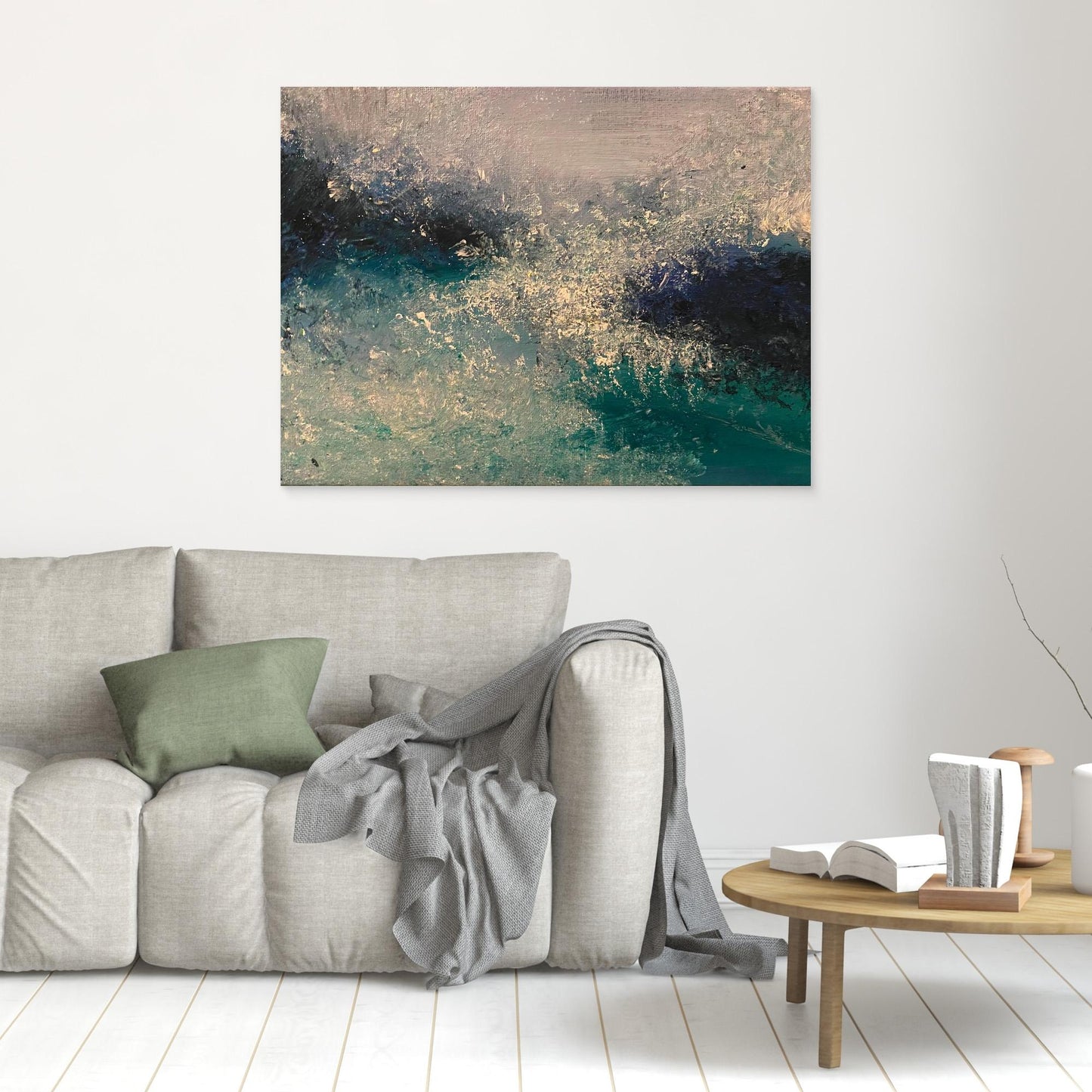 First Kiss of Summer - Original Abstract Contemporary Big Wave Art Print on Canvas - Art of the Wave