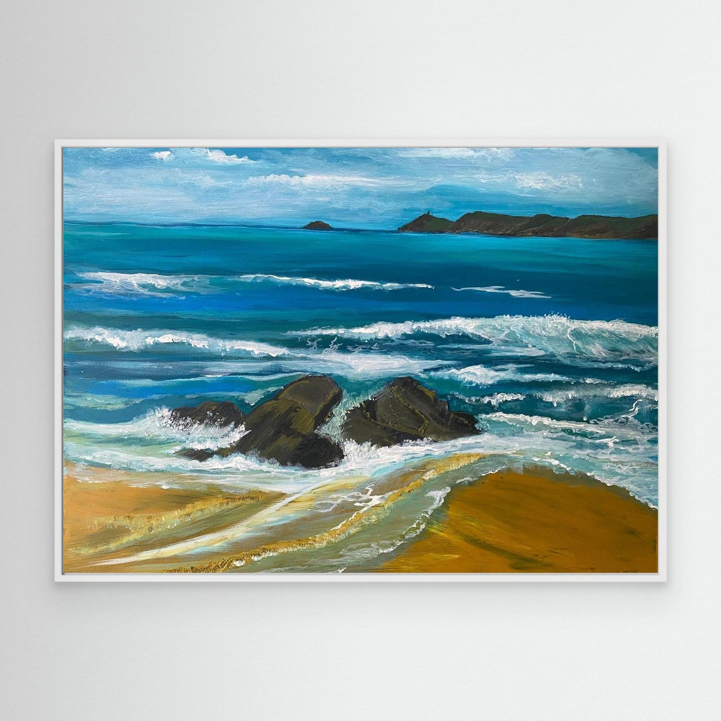 Sennen Beach Original Coastal Art Print - Art of the Wave
