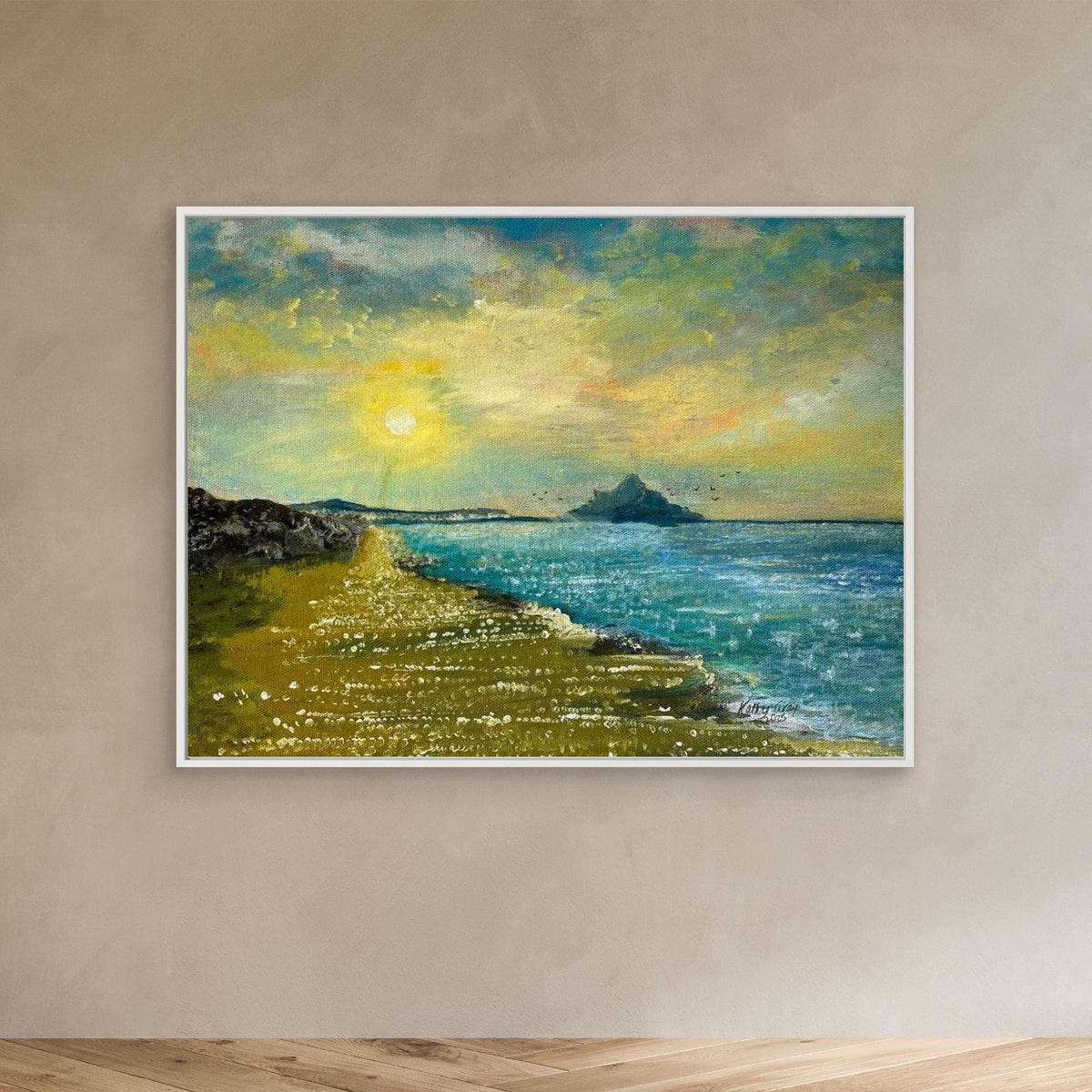 Healing Seascape Print on Canvas - 'Walk With Me'' 