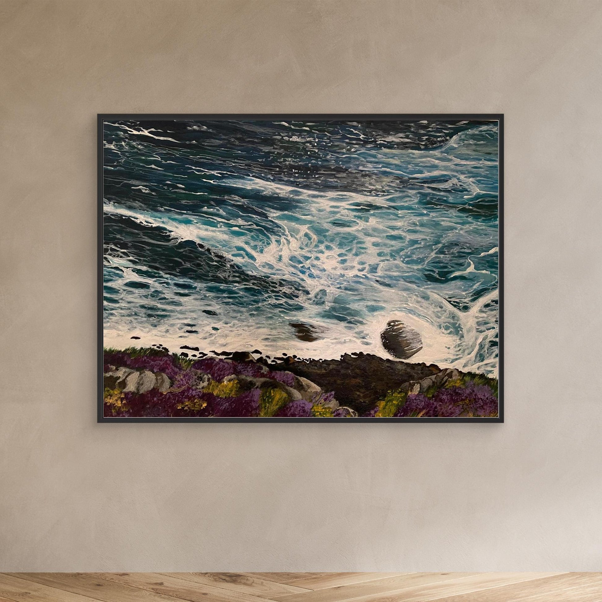 Seal Cove near Hells Mouth, North Coast Cornwall - Fine Art Seascape Print on Canvas - Art of the Wave