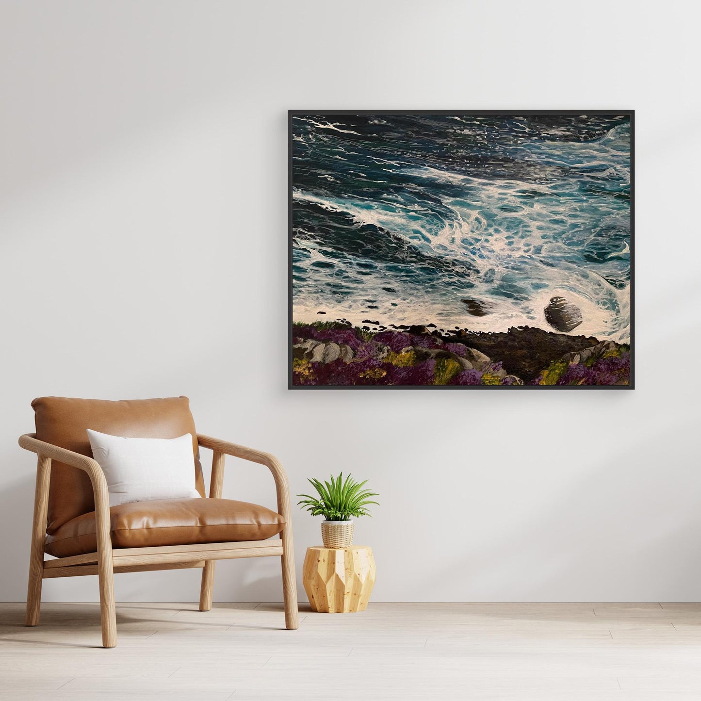 Seal Cove near Hells Mouth, North Coast Cornwall - Fine Art Seascape Print on Canvas - Art of the Wave