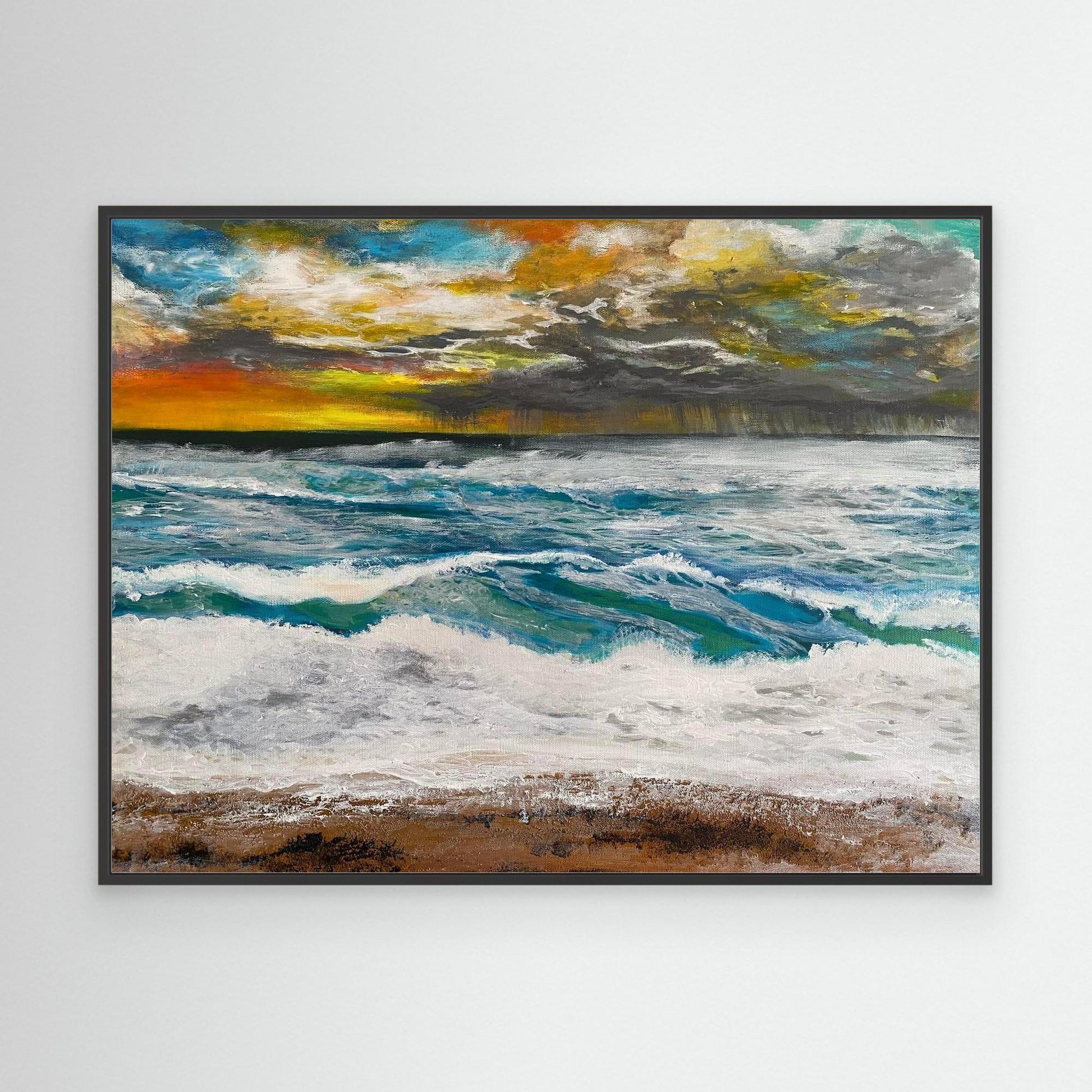 Waiting for the Storm to Pass - Seascape Print on Canvas - Art of the Wave
