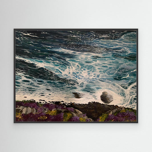 Seal Cove near Hells Mouth, North Coast Cornwall - Fine Art Seascape Print on Canvas - Art of the Wave
