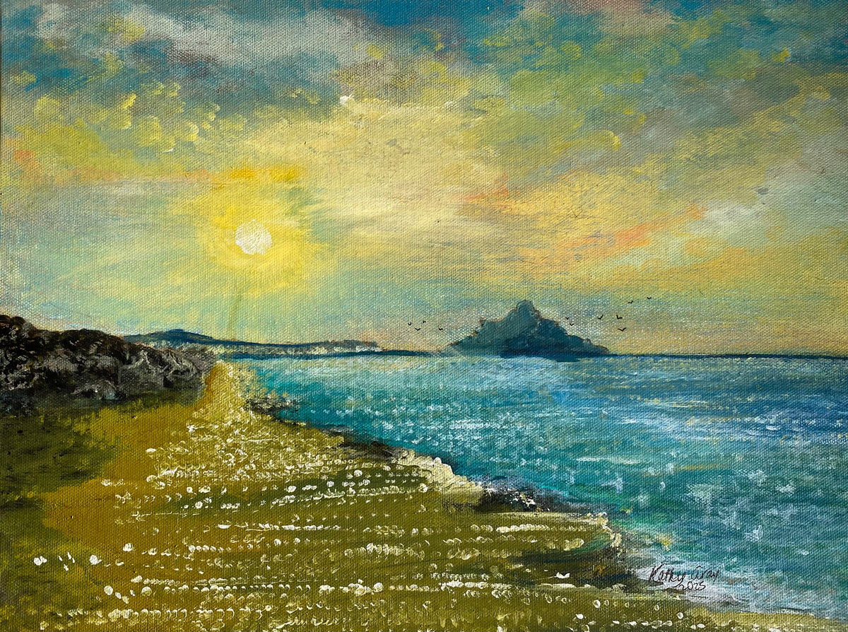 Original Healing Seascape Painting - 'Walk With Me''