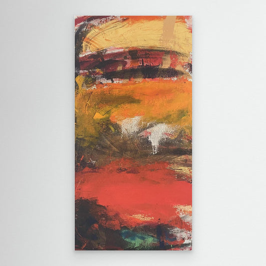 Bohemian Ember Tide - Abstract Sunset Seascape Canvas Print - Art of the Wave