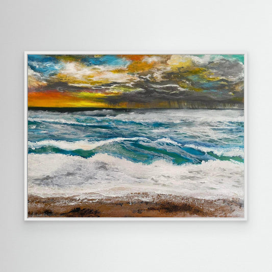 Waiting for the Storm to Pass - Seascape Print on Canvas - Art of the Wave