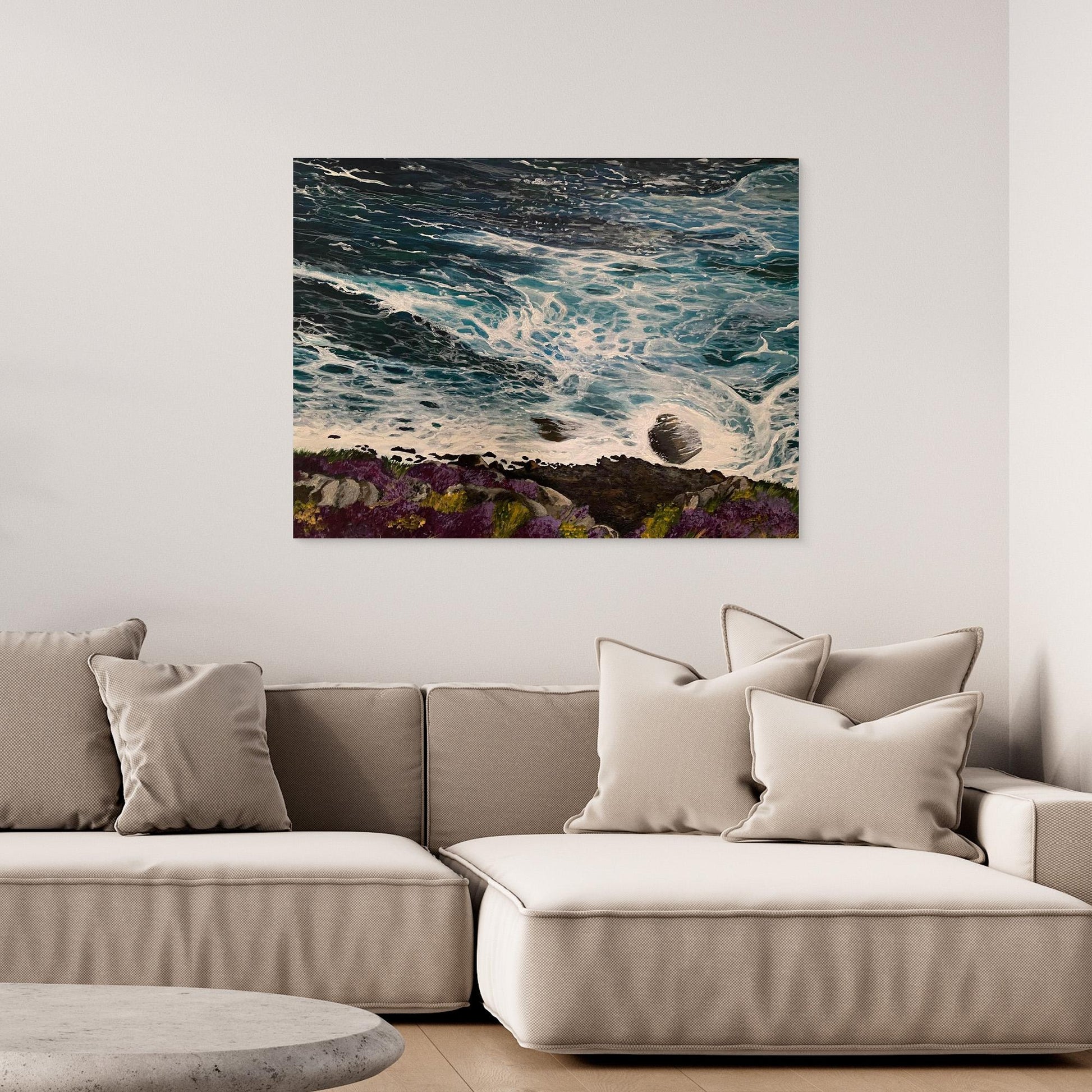 Seal Cove near Hells Mouth, North Coast Cornwall - Fine Art Seascape Print on Canvas - Art of the Wave