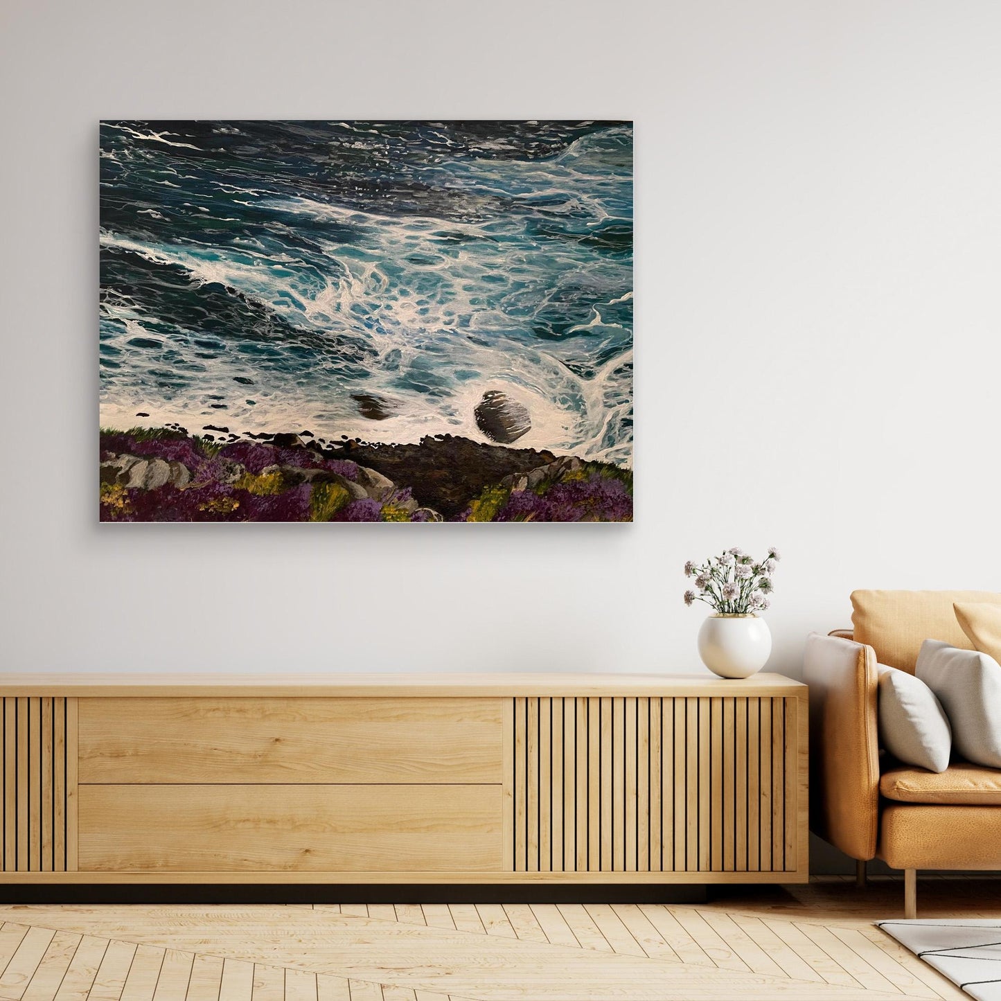 Seal Cove near Hells Mouth, North Coast Cornwall - Fine Art Seascape Print on Canvas - Art of the Wave