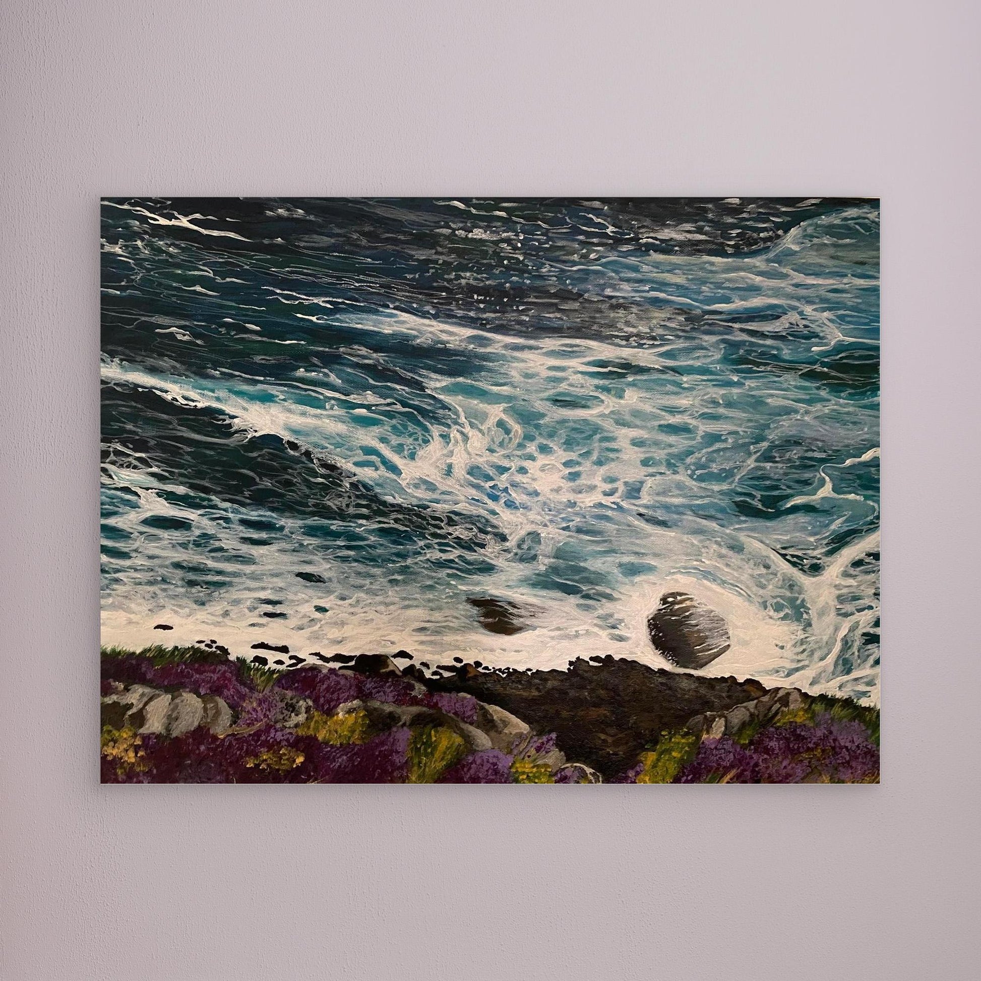 Seal Cove near Hells Mouth, North Coast Cornwall - Fine Art Seascape Print on Canvas - Art of the Wave