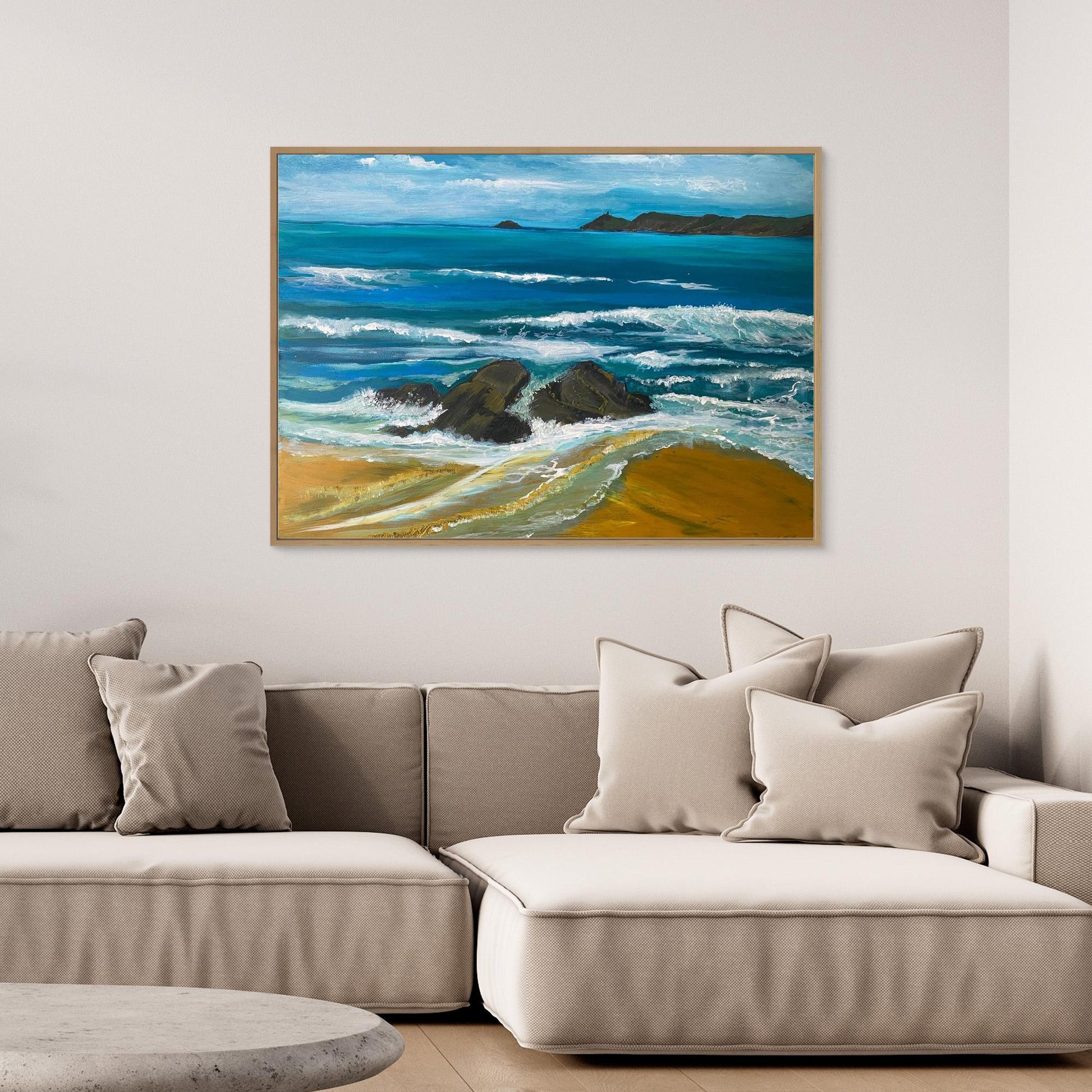 Sennen Beach Original Coastal Art Print - Art of the Wave