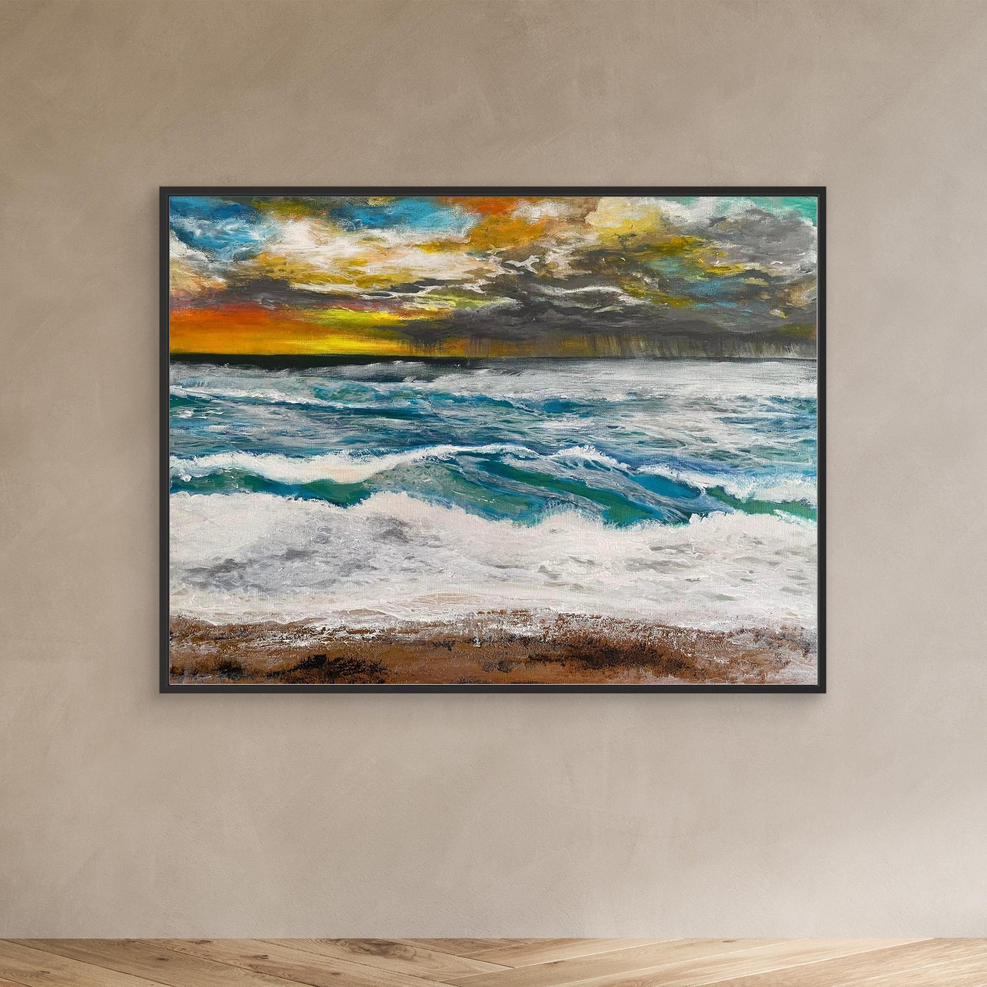 Waiting for the Storm to Pass - Seascape Print on Canvas - Art of the Wave