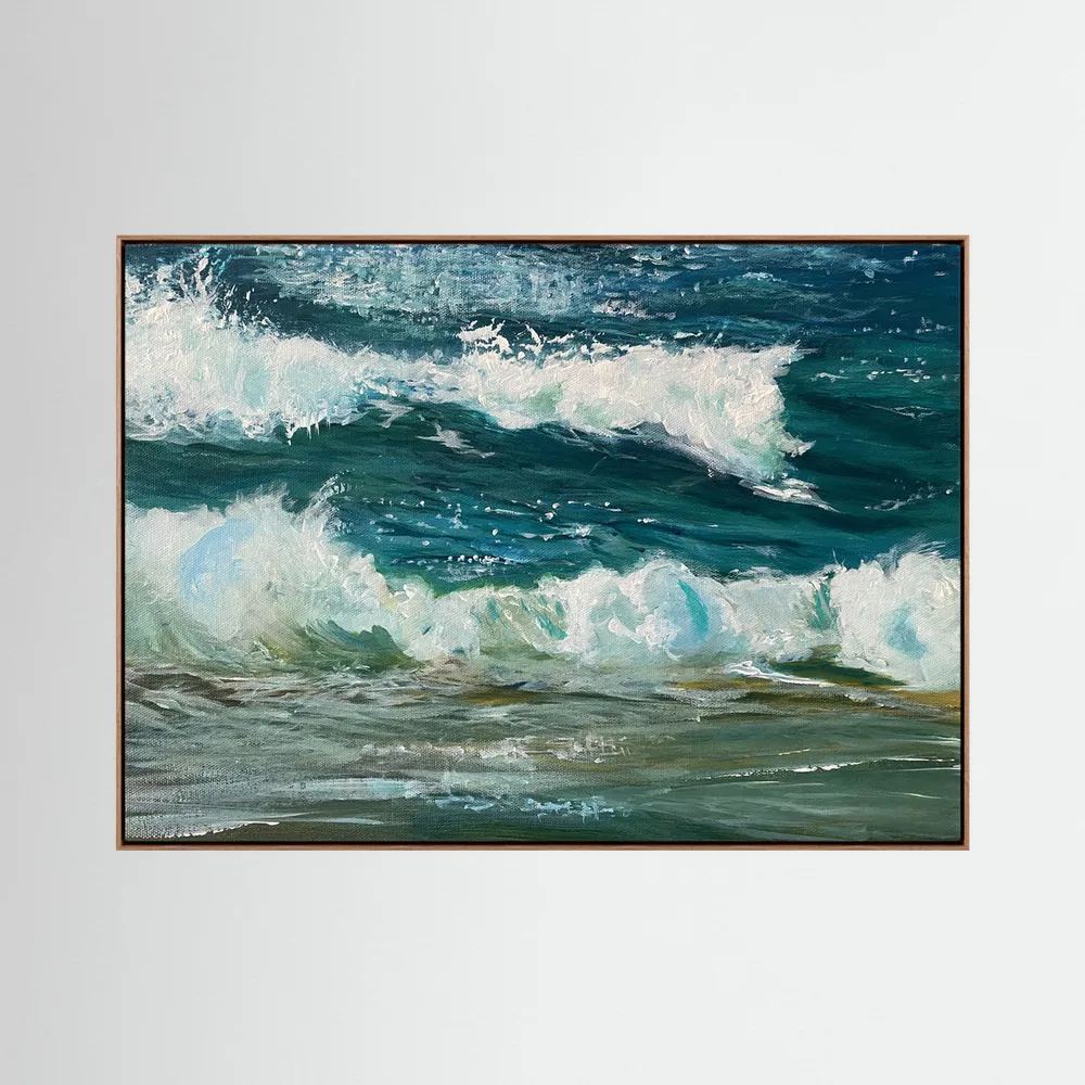 Healing Seascape Print on Canvas - 'Spring Break in Cornwall'