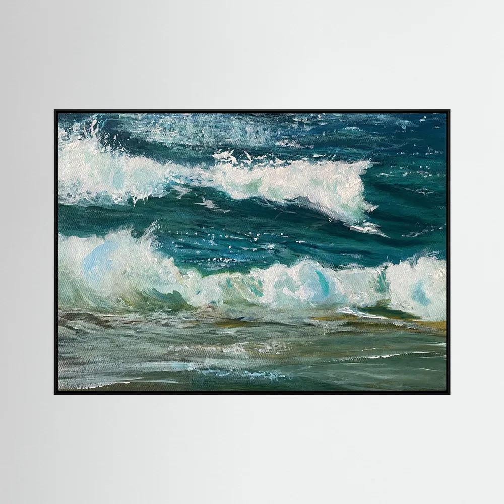 Healing Seascape Print on Canvas - 'Spring Break in Cornwall'