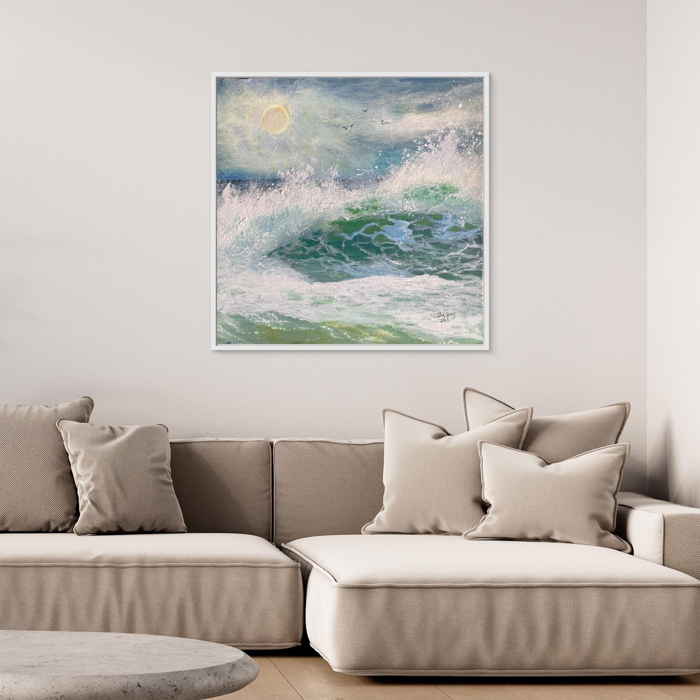 Original Seascape Breaking Wave Painting Canvas Print - 'Last Summer' - Art of the Wave