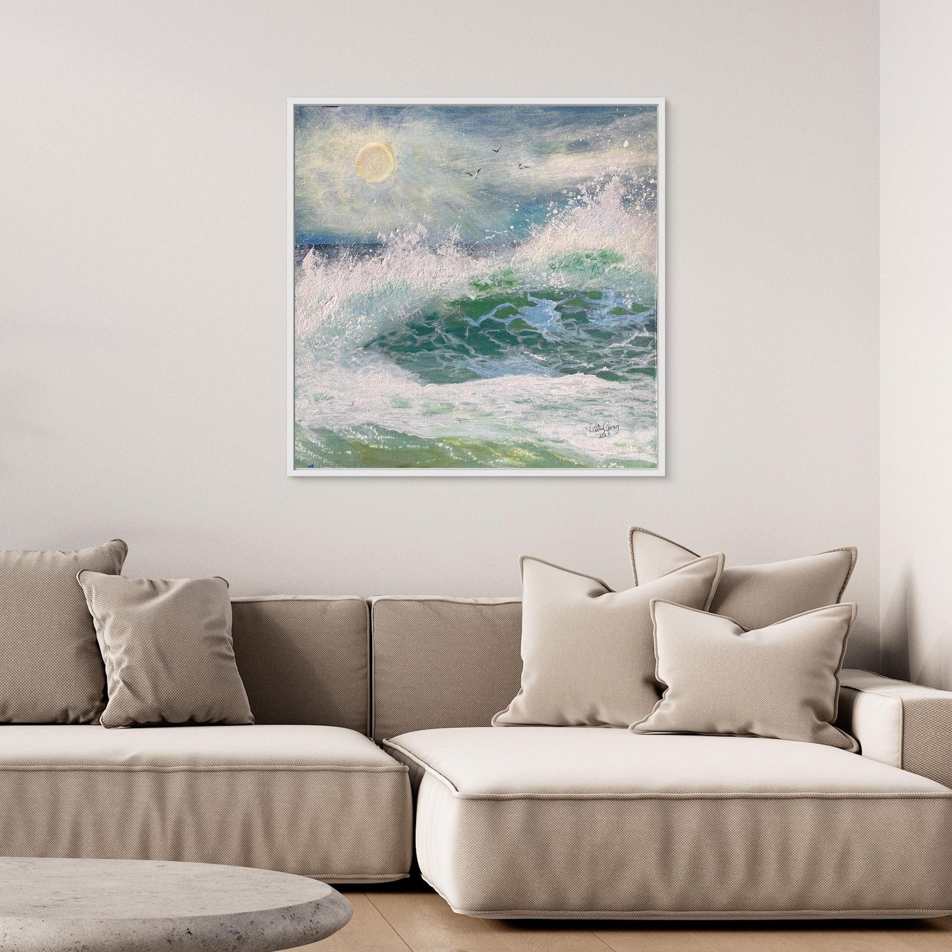 Original Seascape Breaking Wave Painting Canvas Print - 'Last Summer' - Art of the Wave