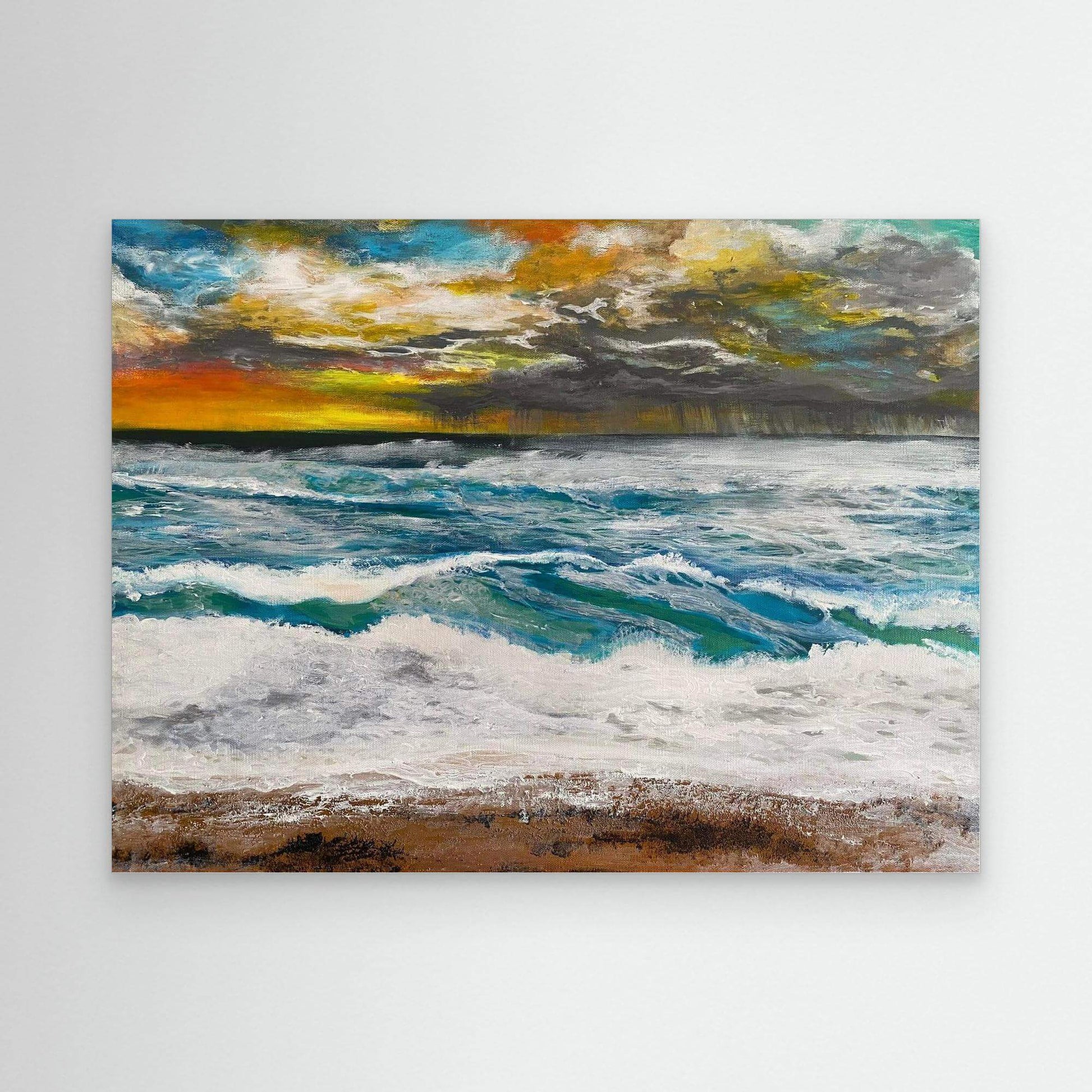 Waiting for the Storm to Pass - Seascape Print on Canvas - Art of the Wave