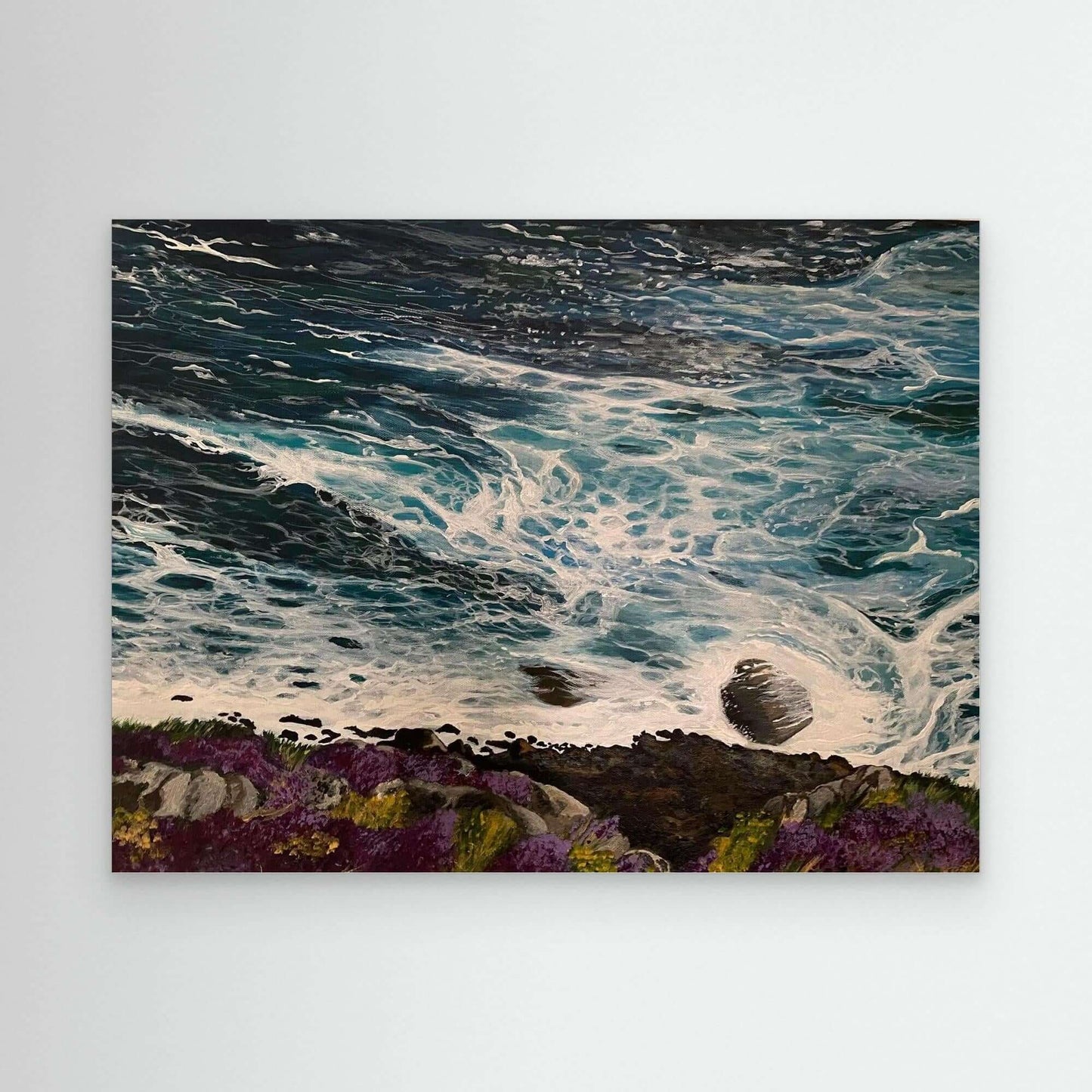 Seal Cove near Hells Mouth, North Coast Cornwall - Fine Art Seascape Print on Canvas - Art of the Wave