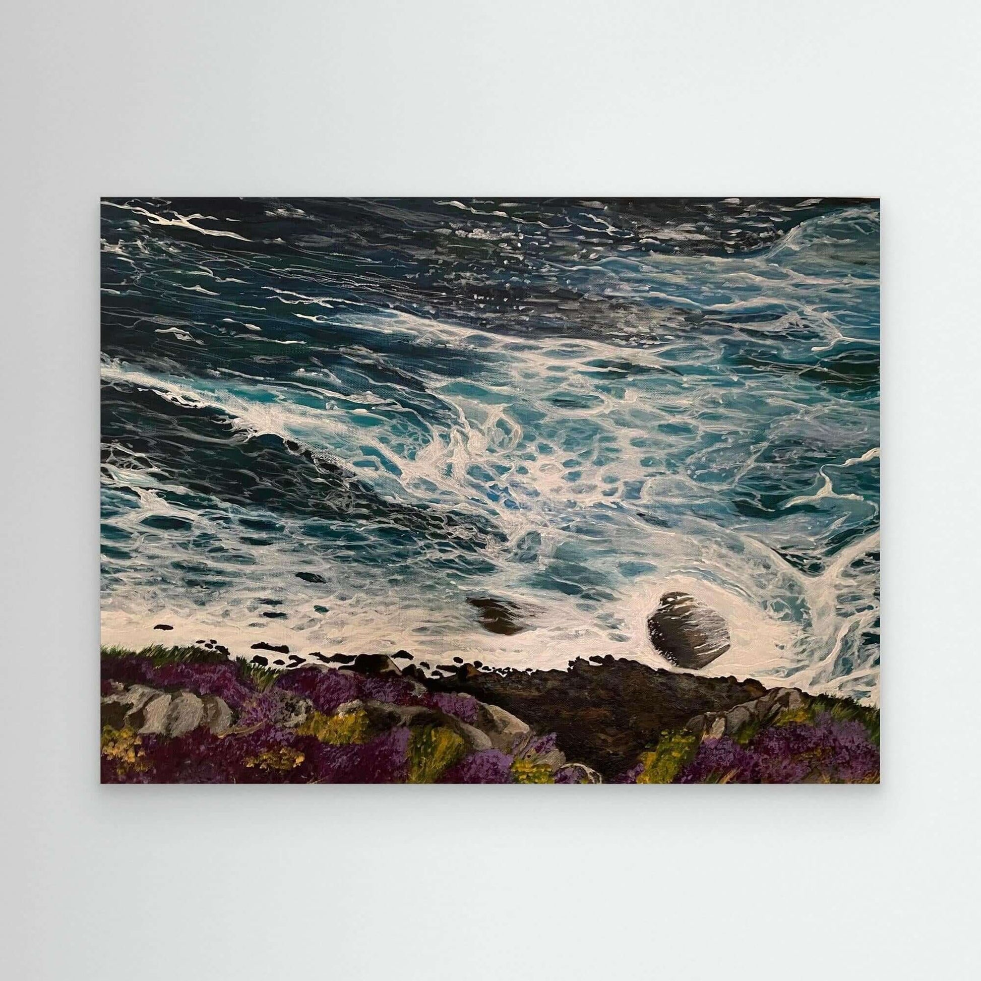 Seal Cove near Hells Mouth, North Coast Cornwall - Fine Art Seascape Print on Canvas - Art of the Wave