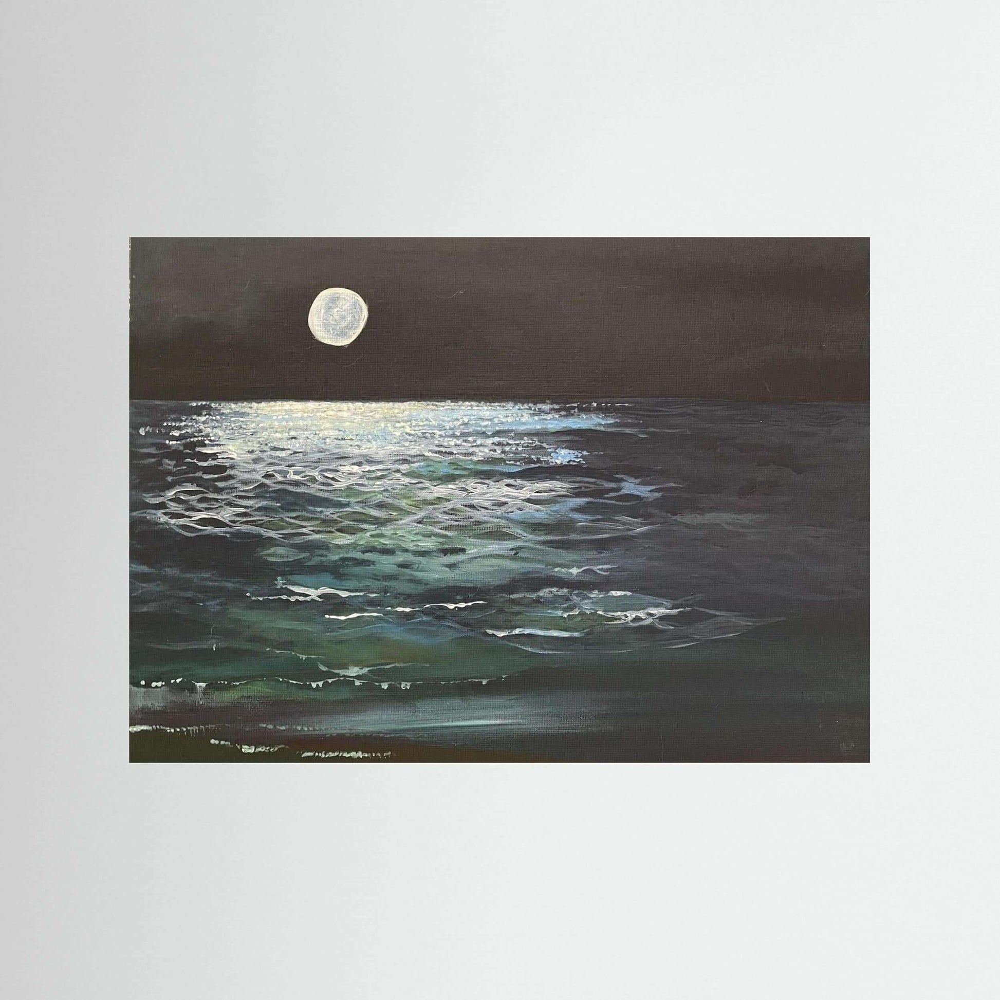 Lumen - Original Fine Art Moonlight Seascape Print - Art of the Wave