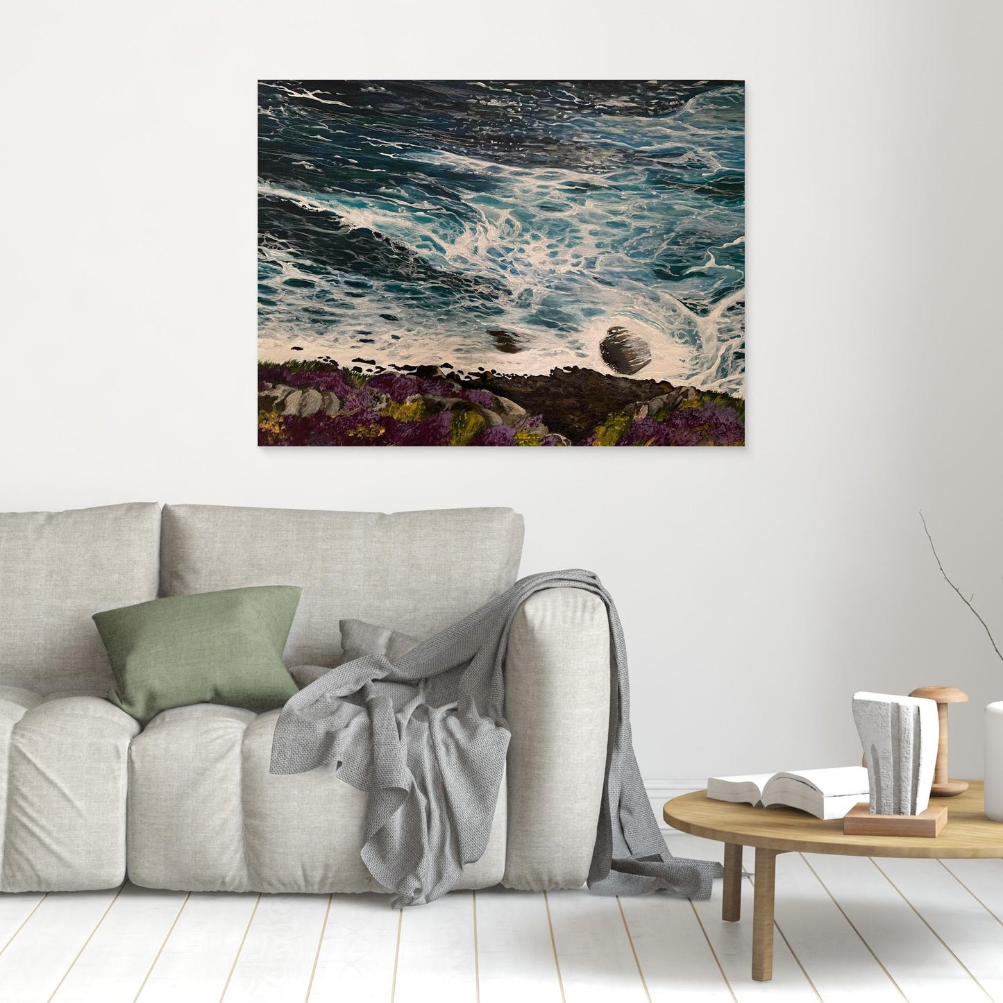 Seal Cove near Hells Mouth, North Coast Cornwall - Fine Art Seascape Print on Canvas - Art of the Wave